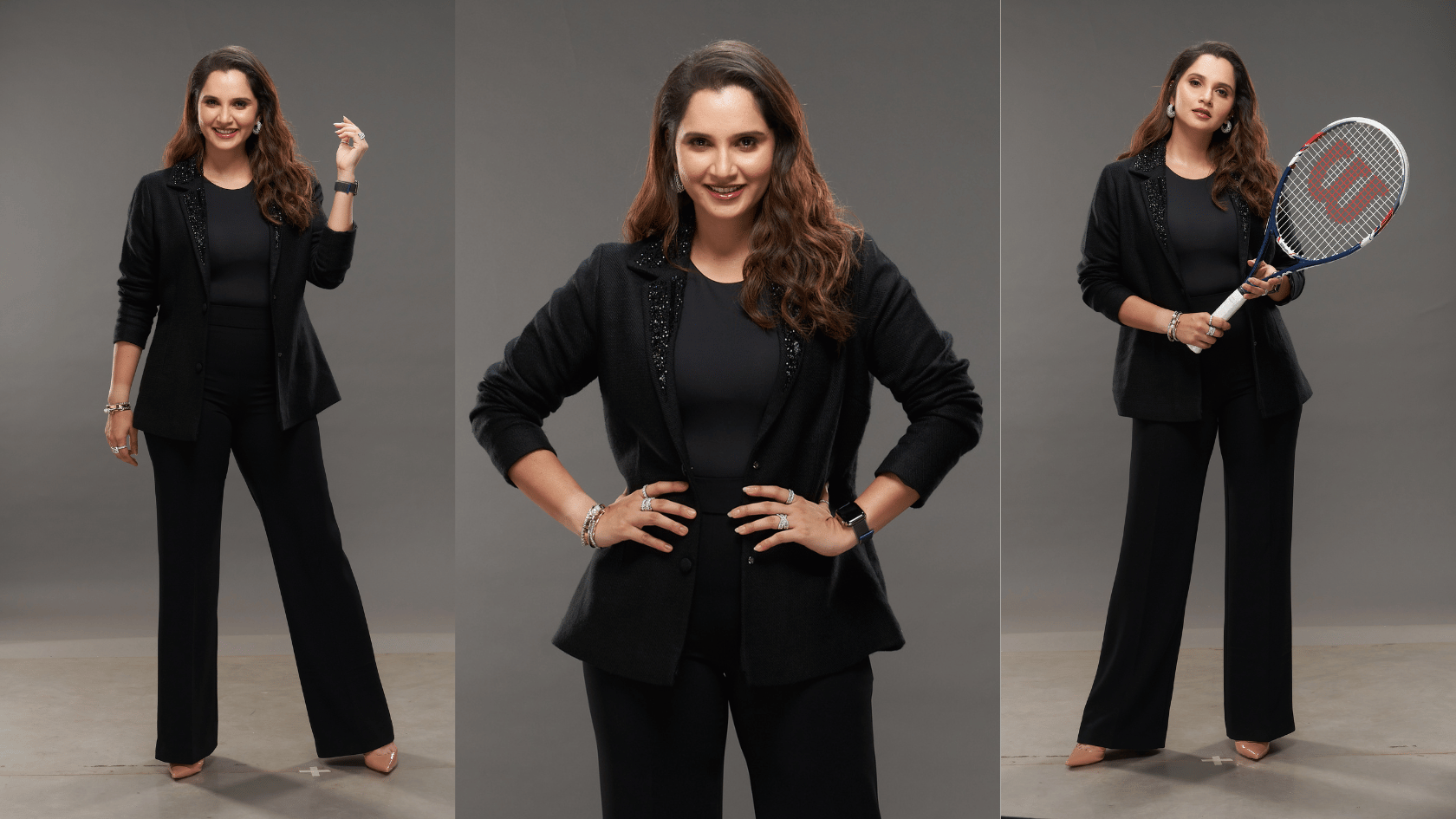 When Fashion Meets Tennis: The Iconic Sania Mirza in Taroob's Hand Embellished Blazer