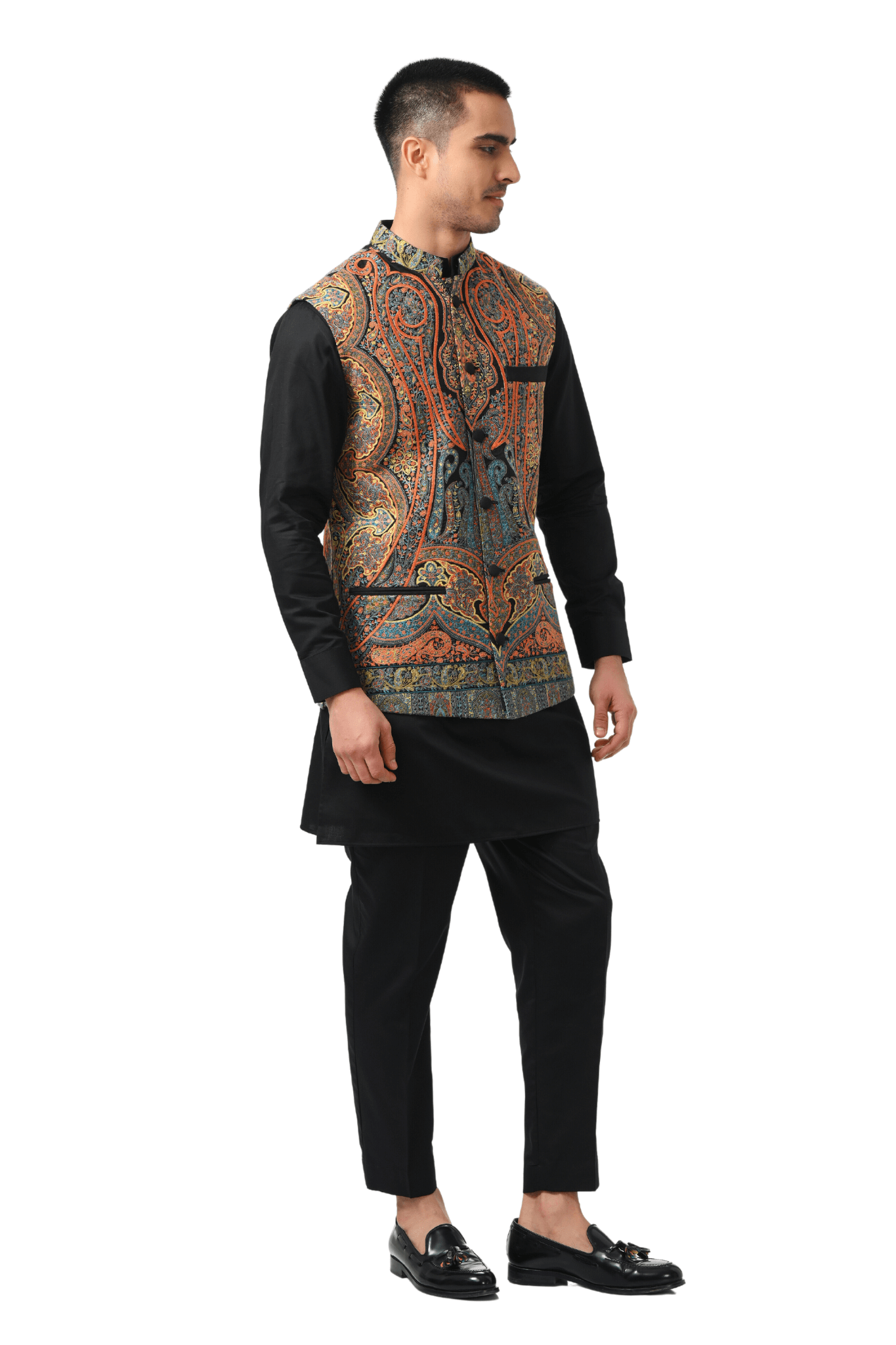 Vintage Kashmiri Sozni Embroidered Bandi Jacket