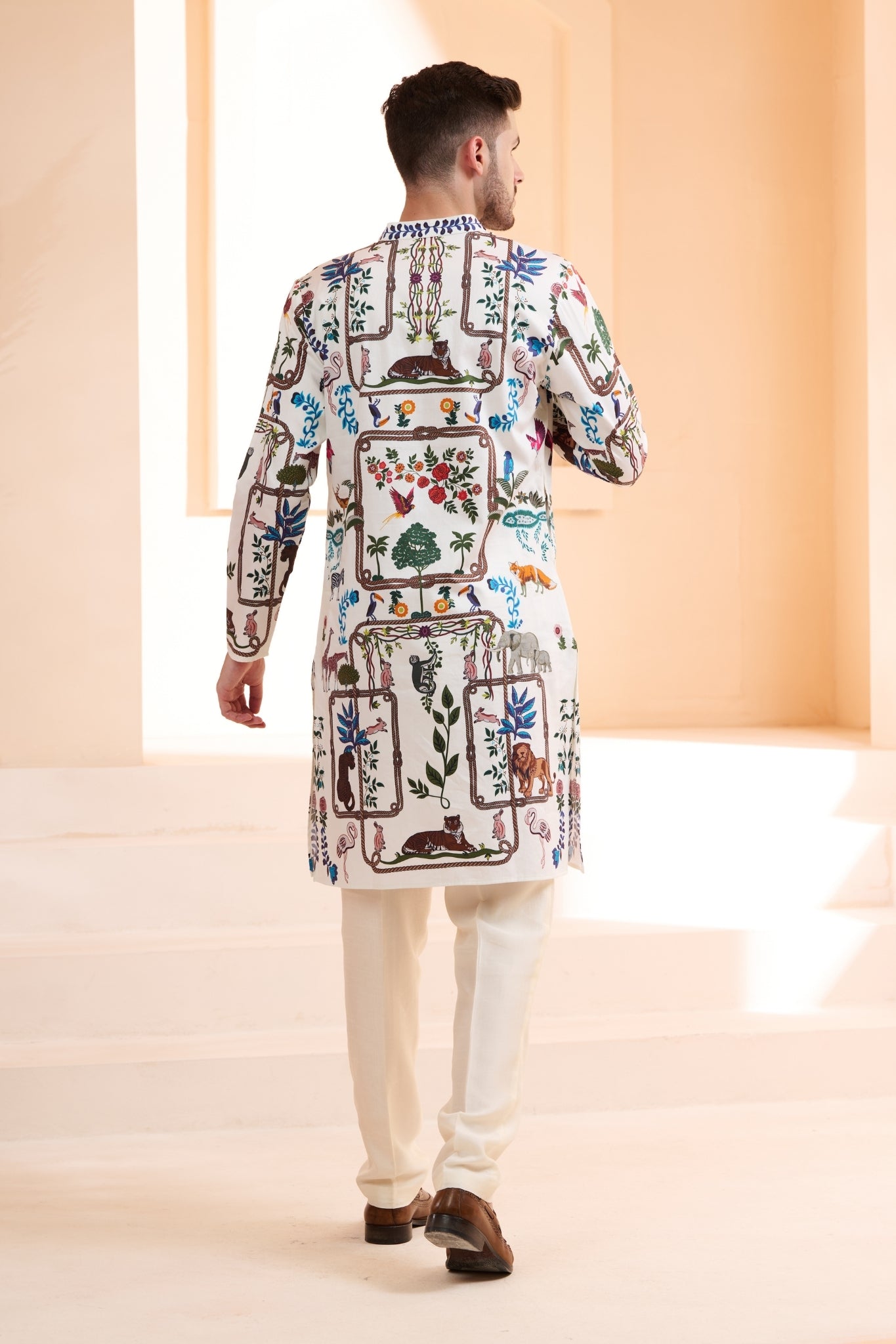 Tropical Safari Printed Kurta Pajama Set