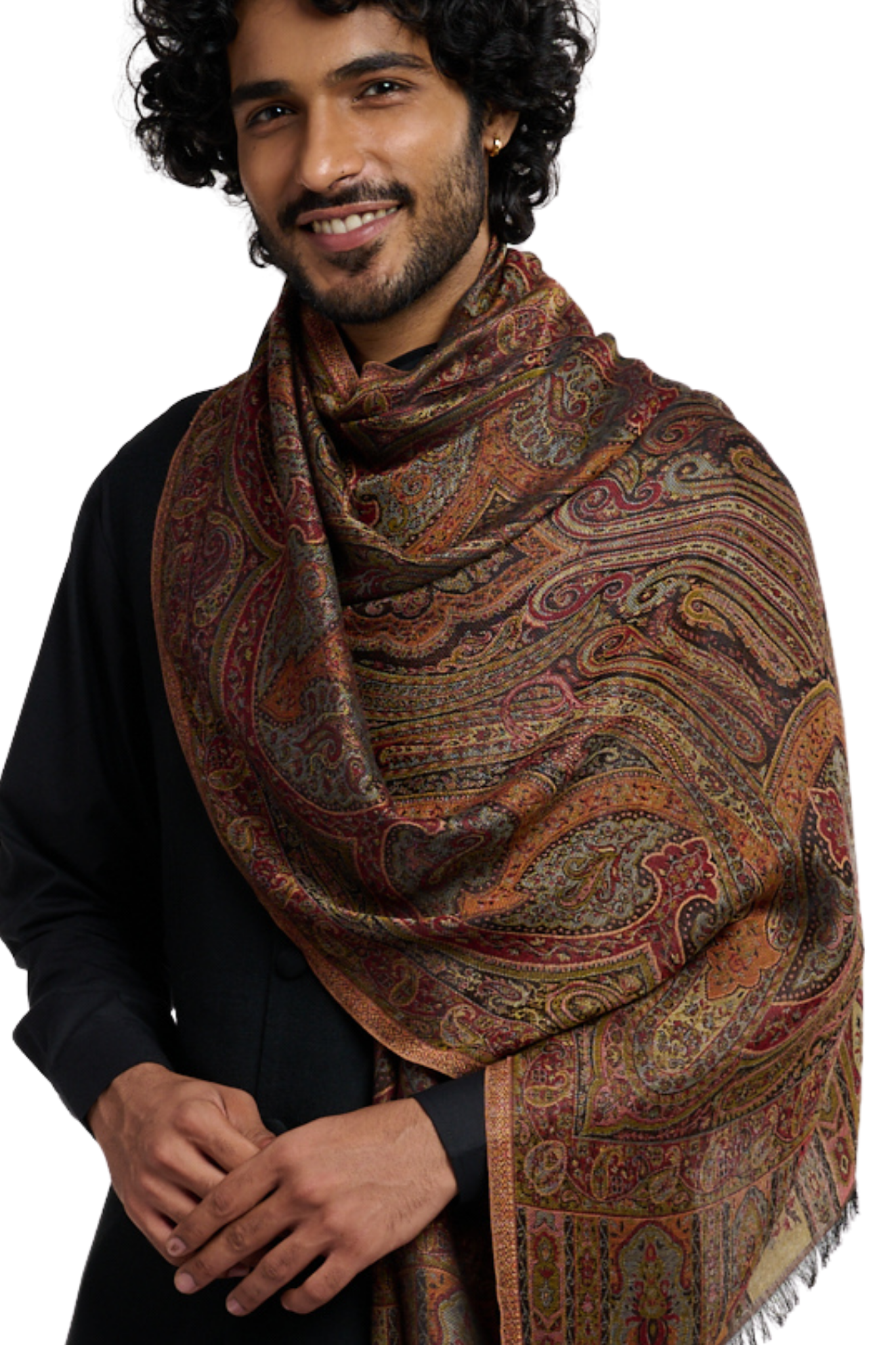 Men’s Super Soft Reversible Jamawar Stole