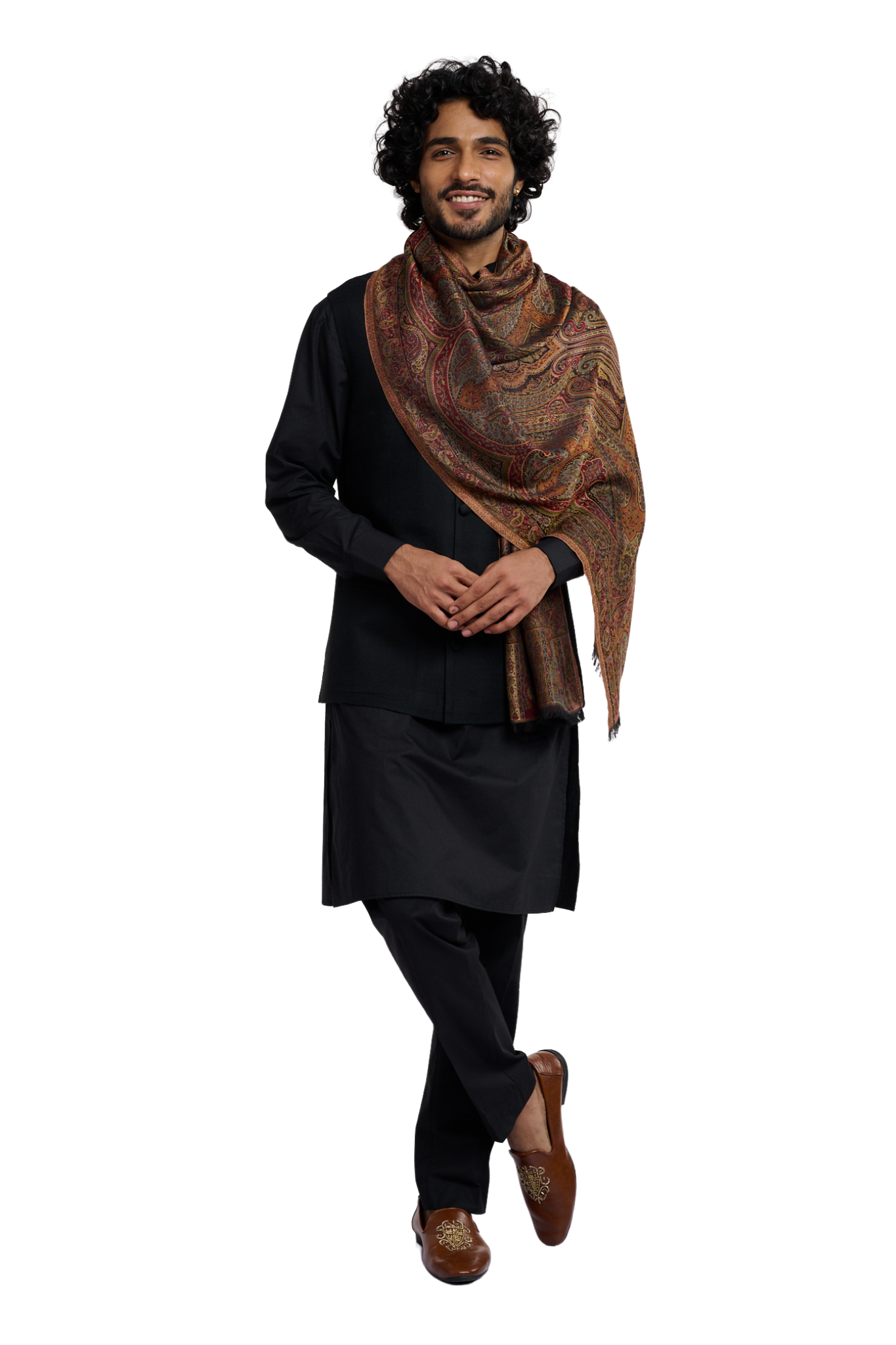 Men’s Super Soft Reversible Jamawar Stole