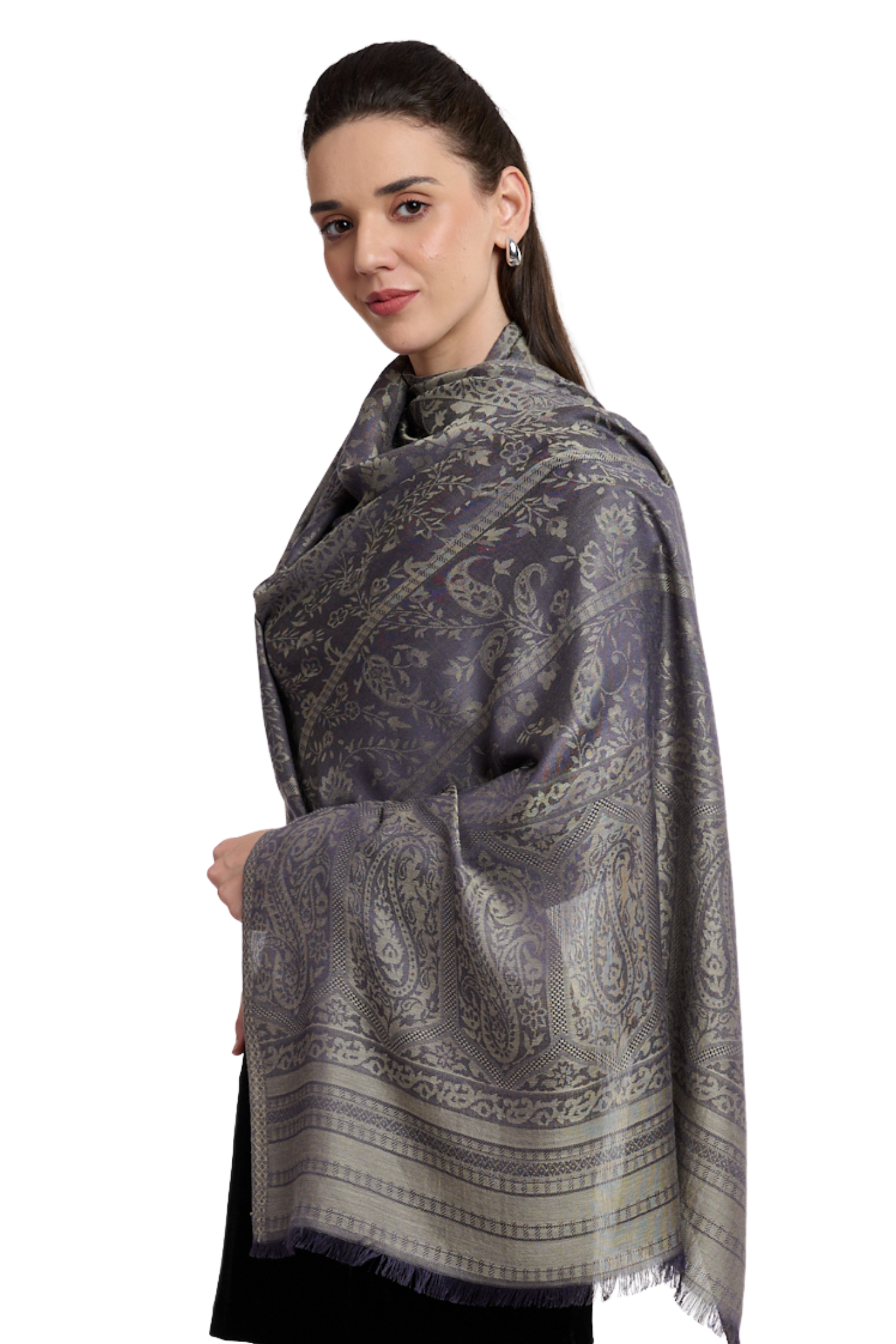 Women's Super Fine Paisley Jamawar Stole