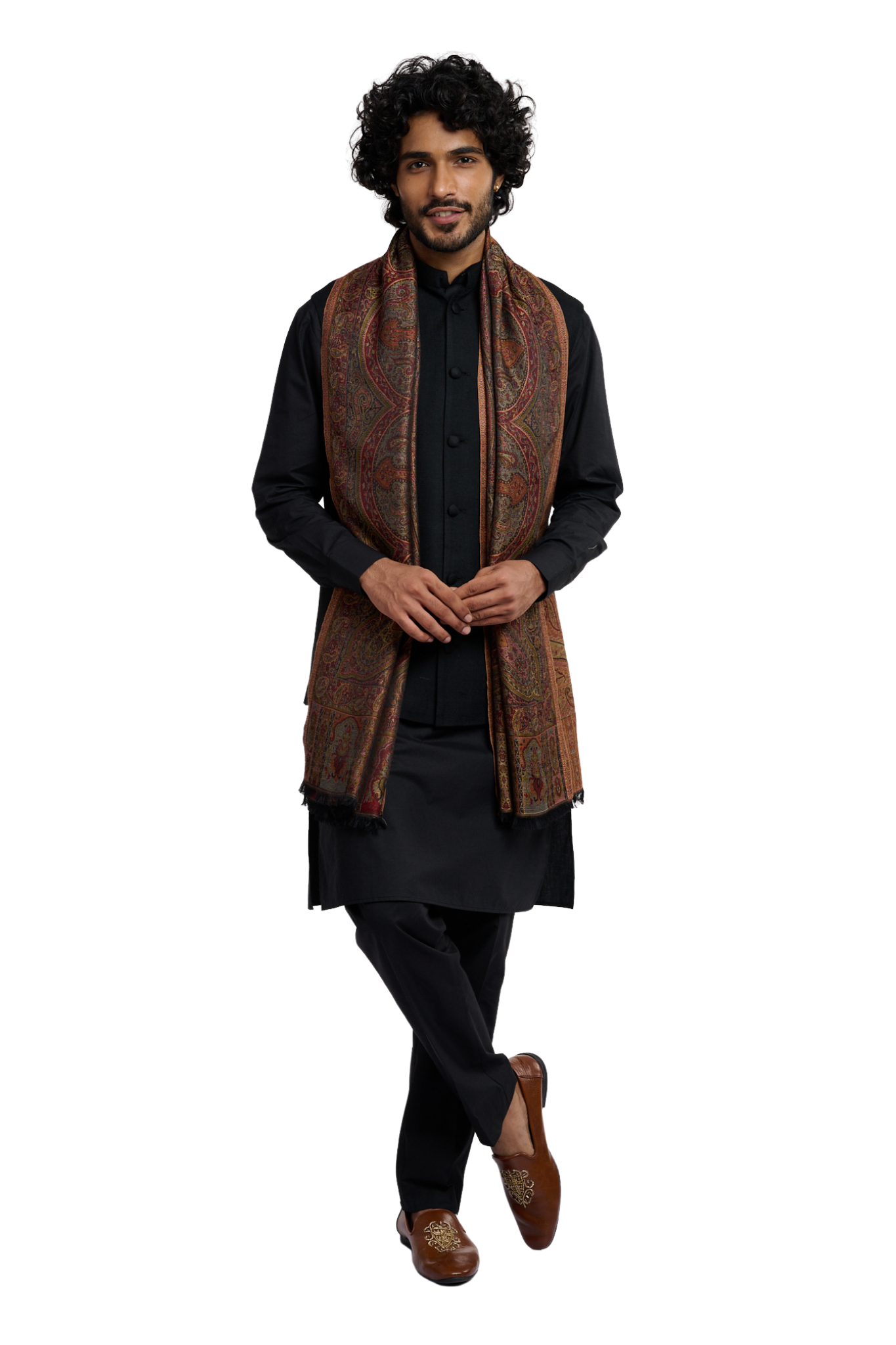 Men’s Super Soft Reversible Jamawar Stole