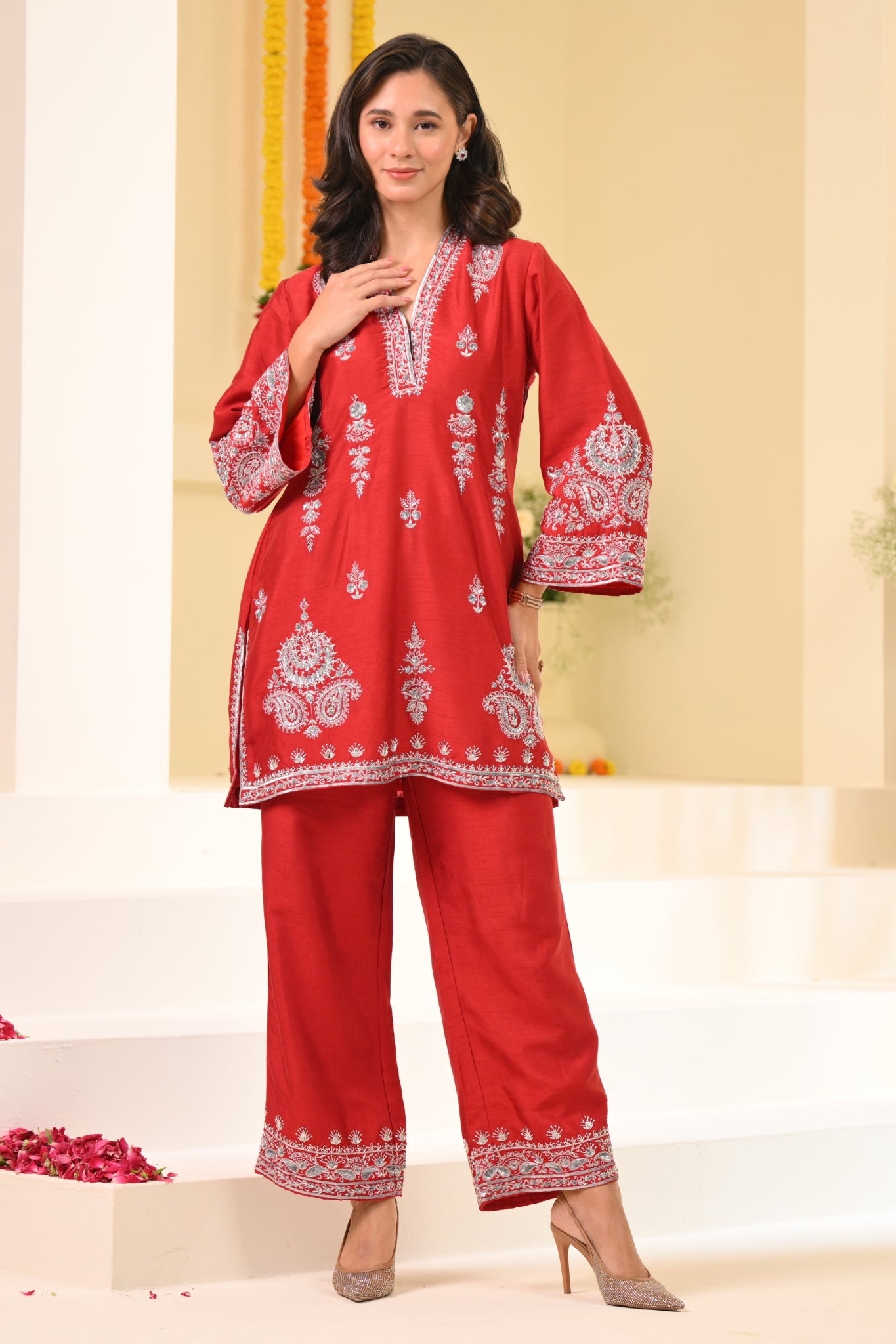 Taroob Chand Bagh Hand Embellished Kurta Set