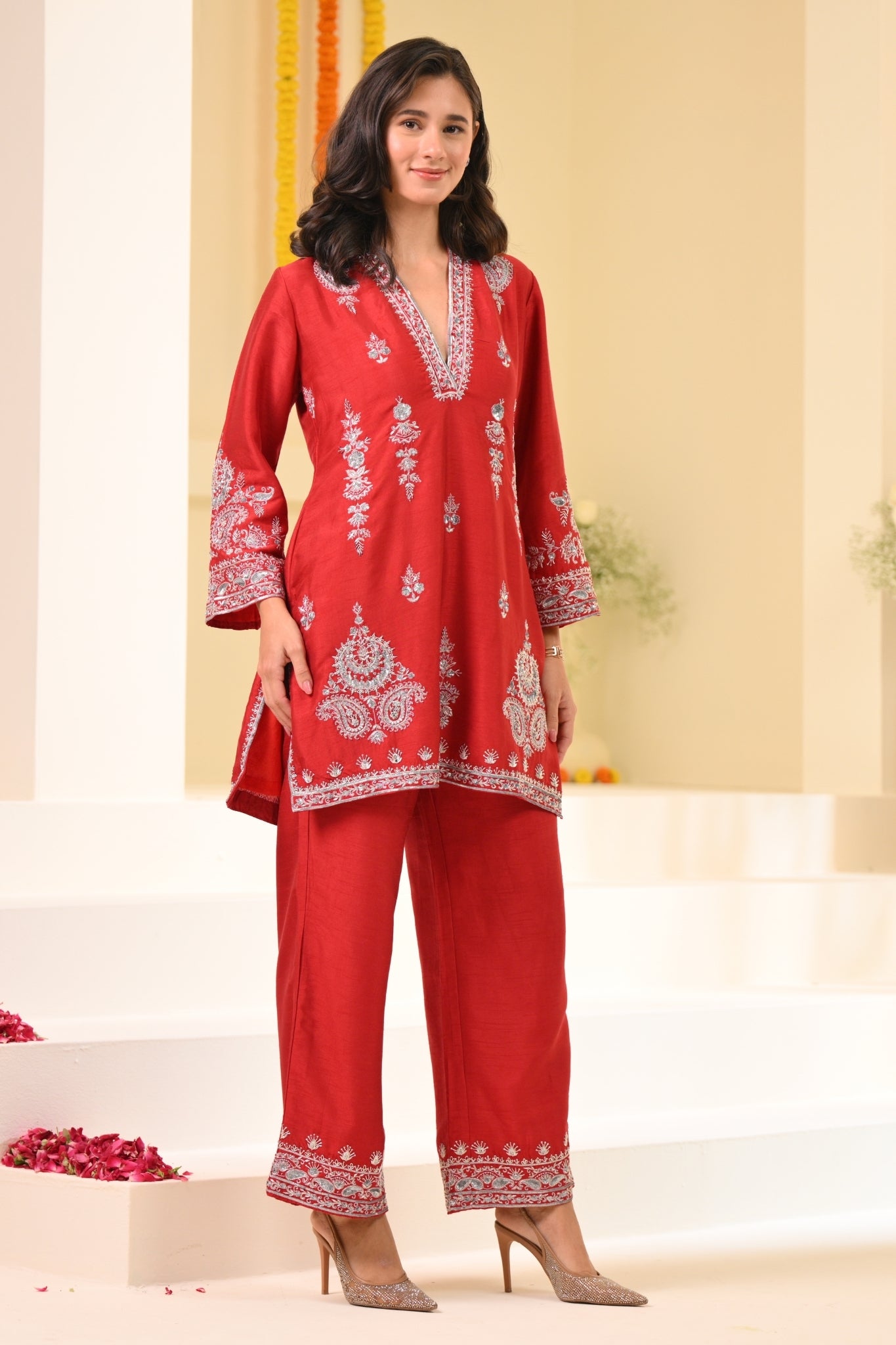 Taroob Chand Bagh Hand Embellished Kurta Set