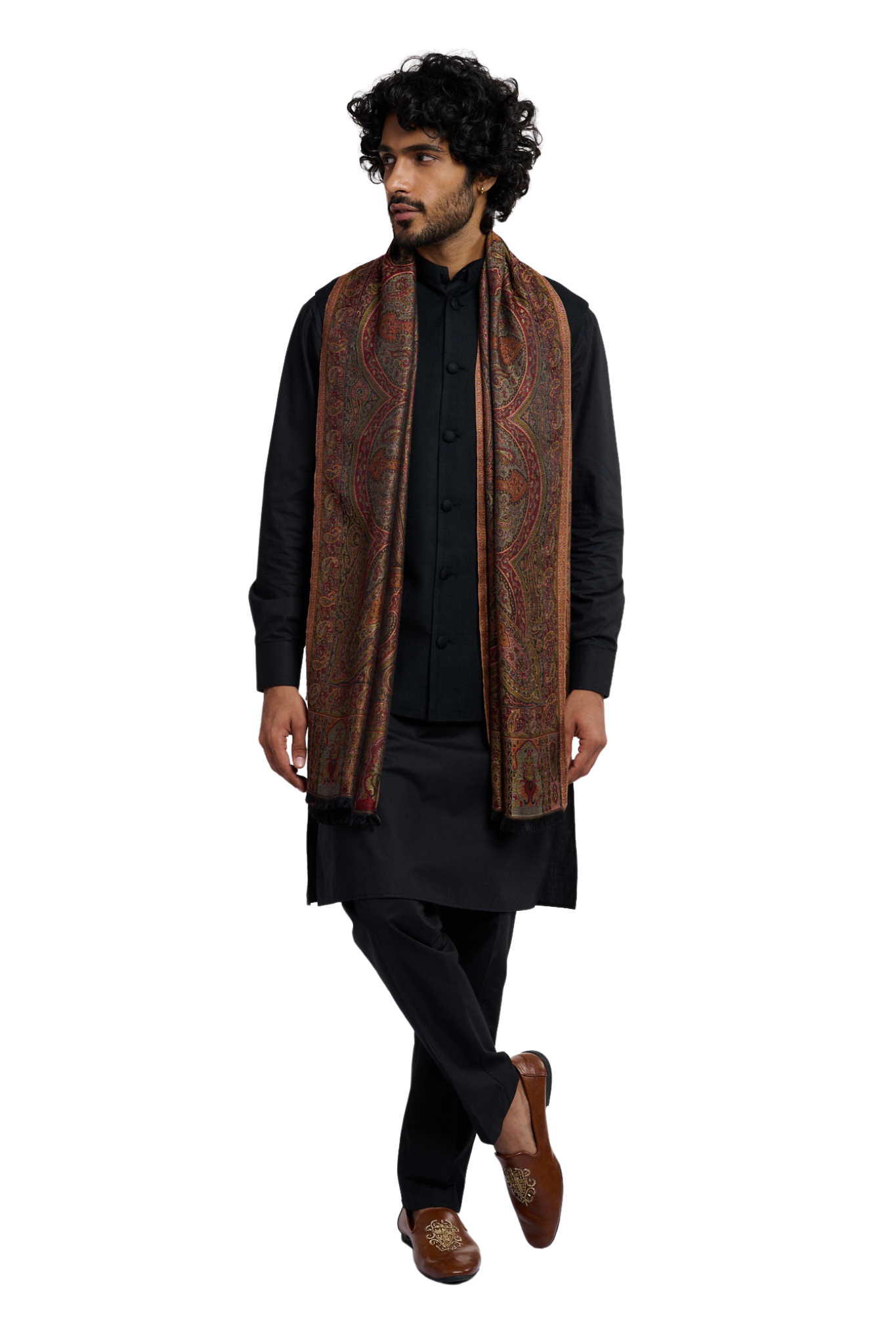 Men’s Super Soft Reversible Jamawar Stole