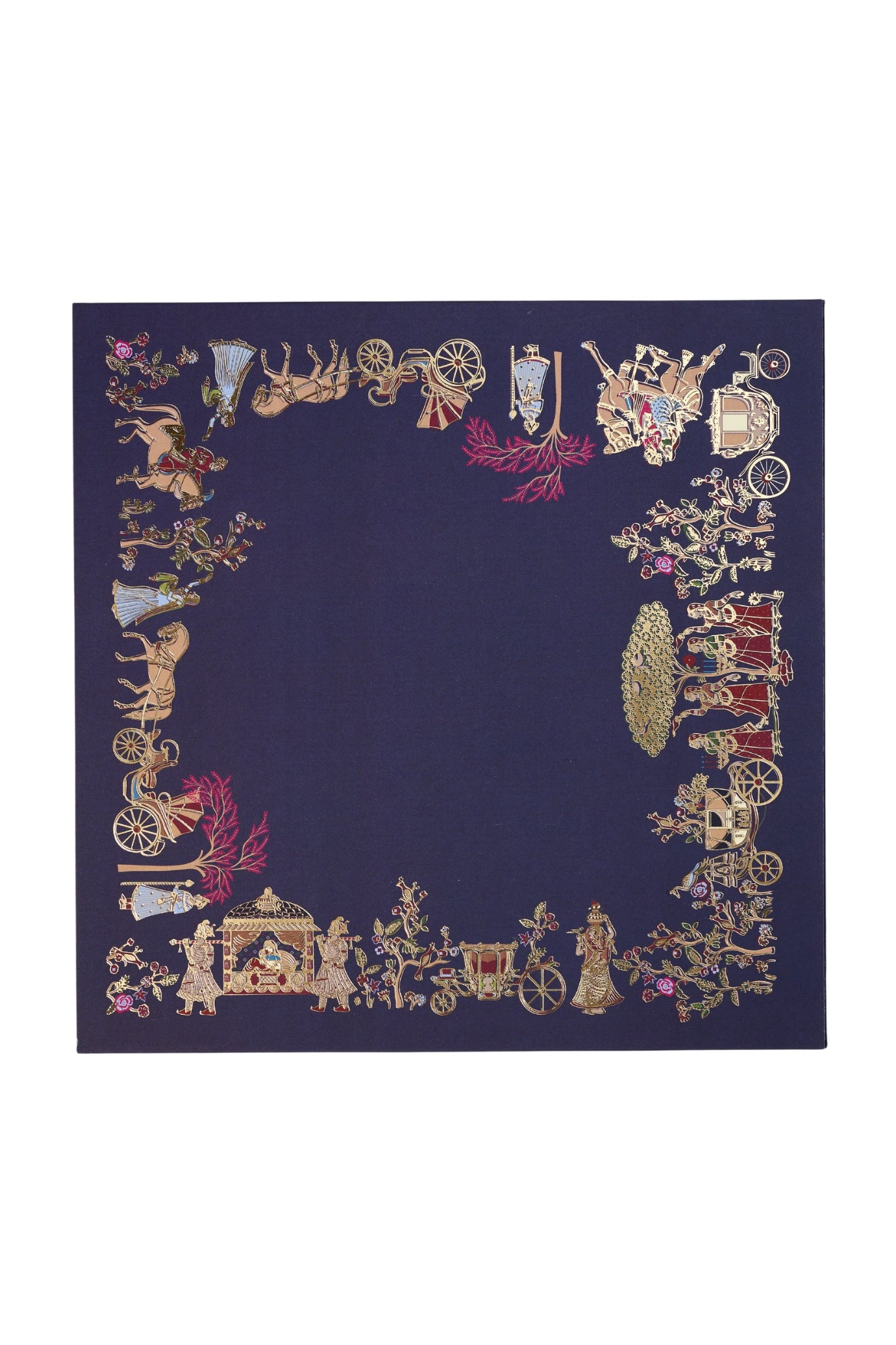 Taroob Gift Set of Faux Pashmina Jamawar Shawl for Her & Silk Shikargah Jamawar Stole for Him