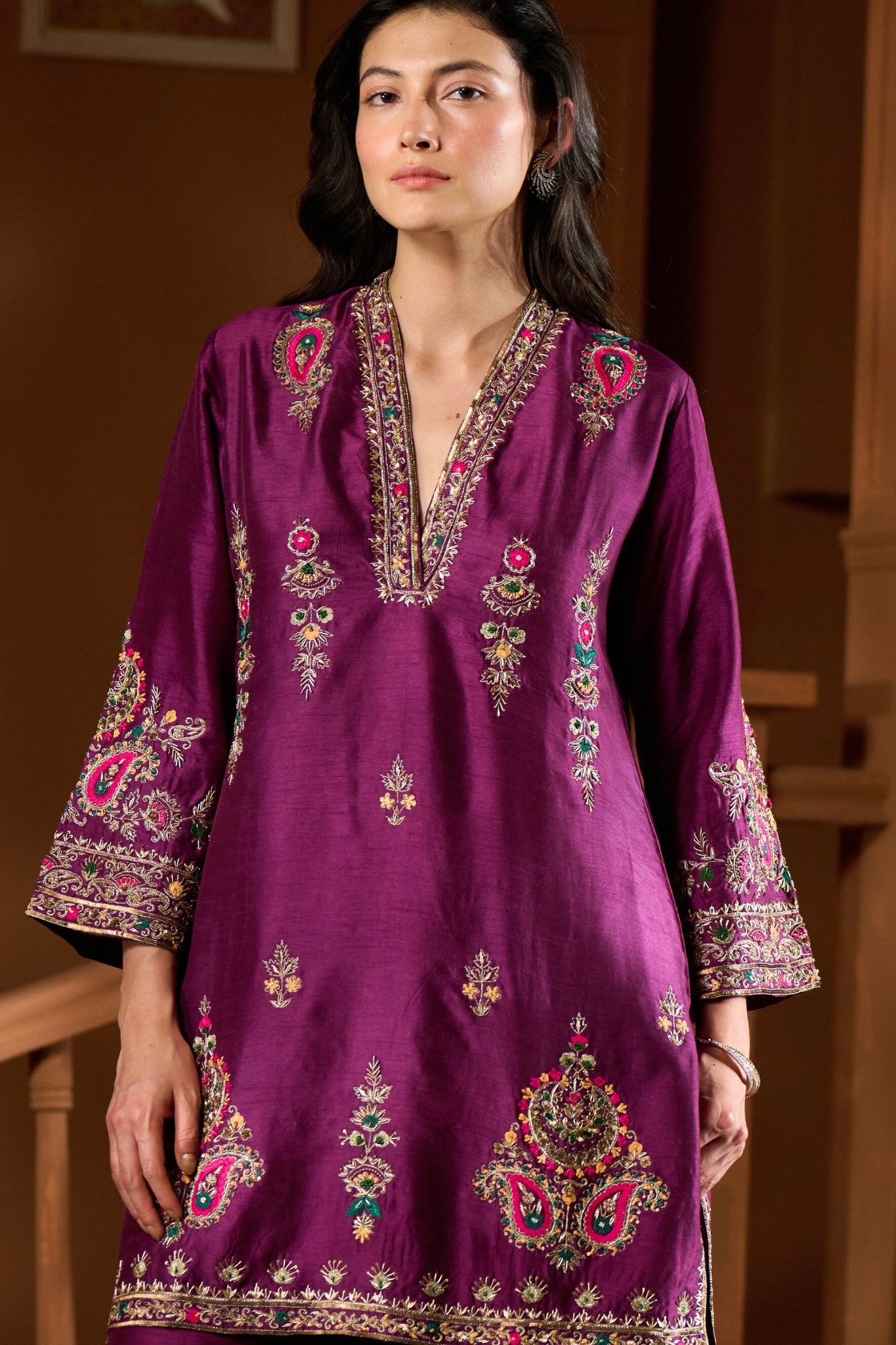 Taroob Chand Bagh Hand Embellished Kurta Set