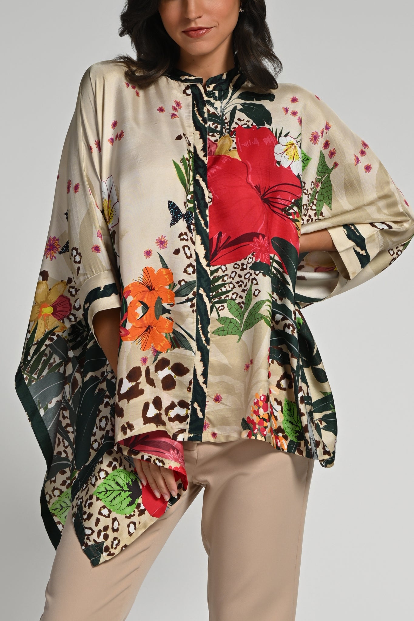 Taroob Jungle Rhapsody Silk Shirt