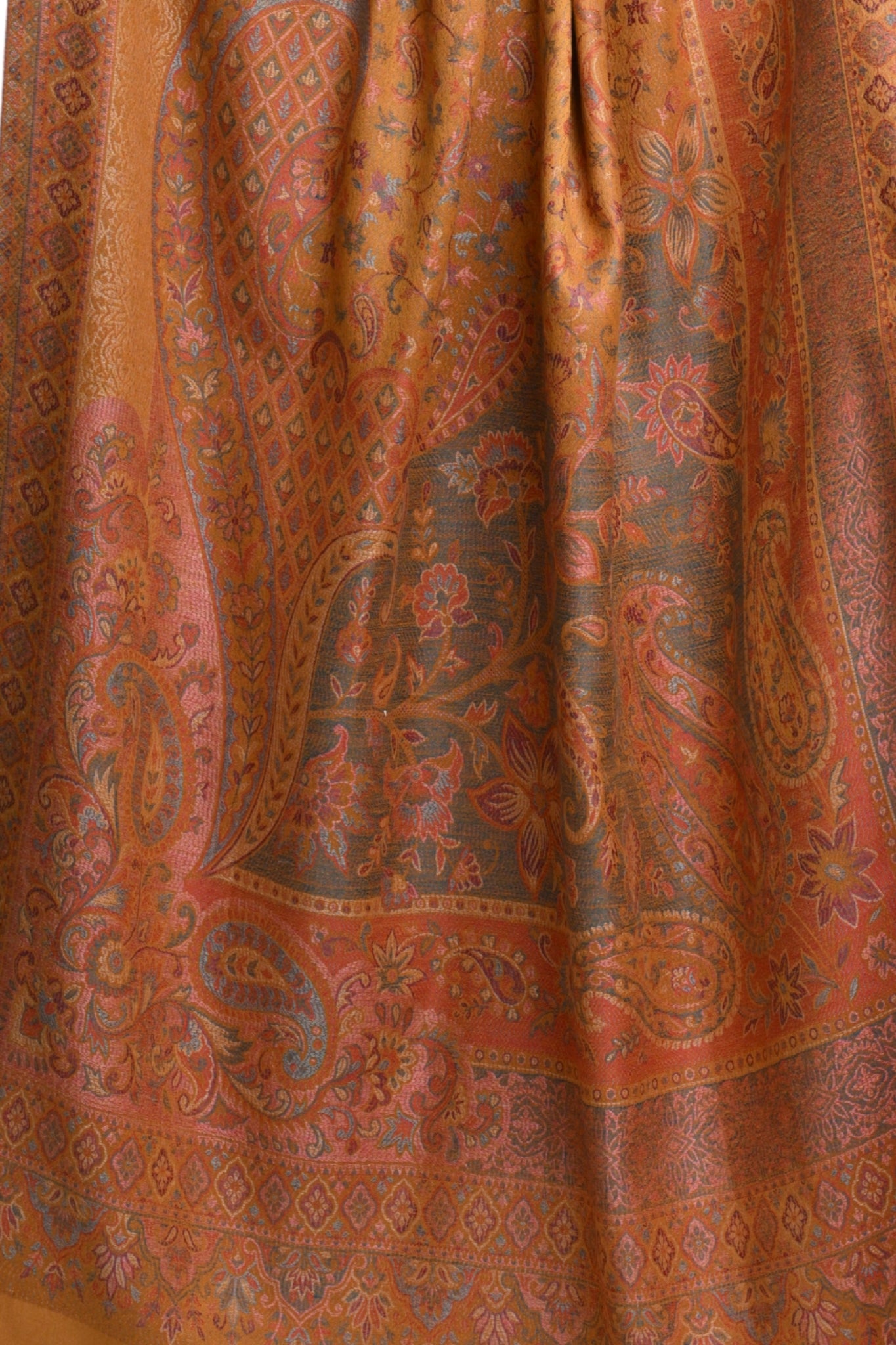 Taroob Faux Pashmina Antique Jamawar Shawl