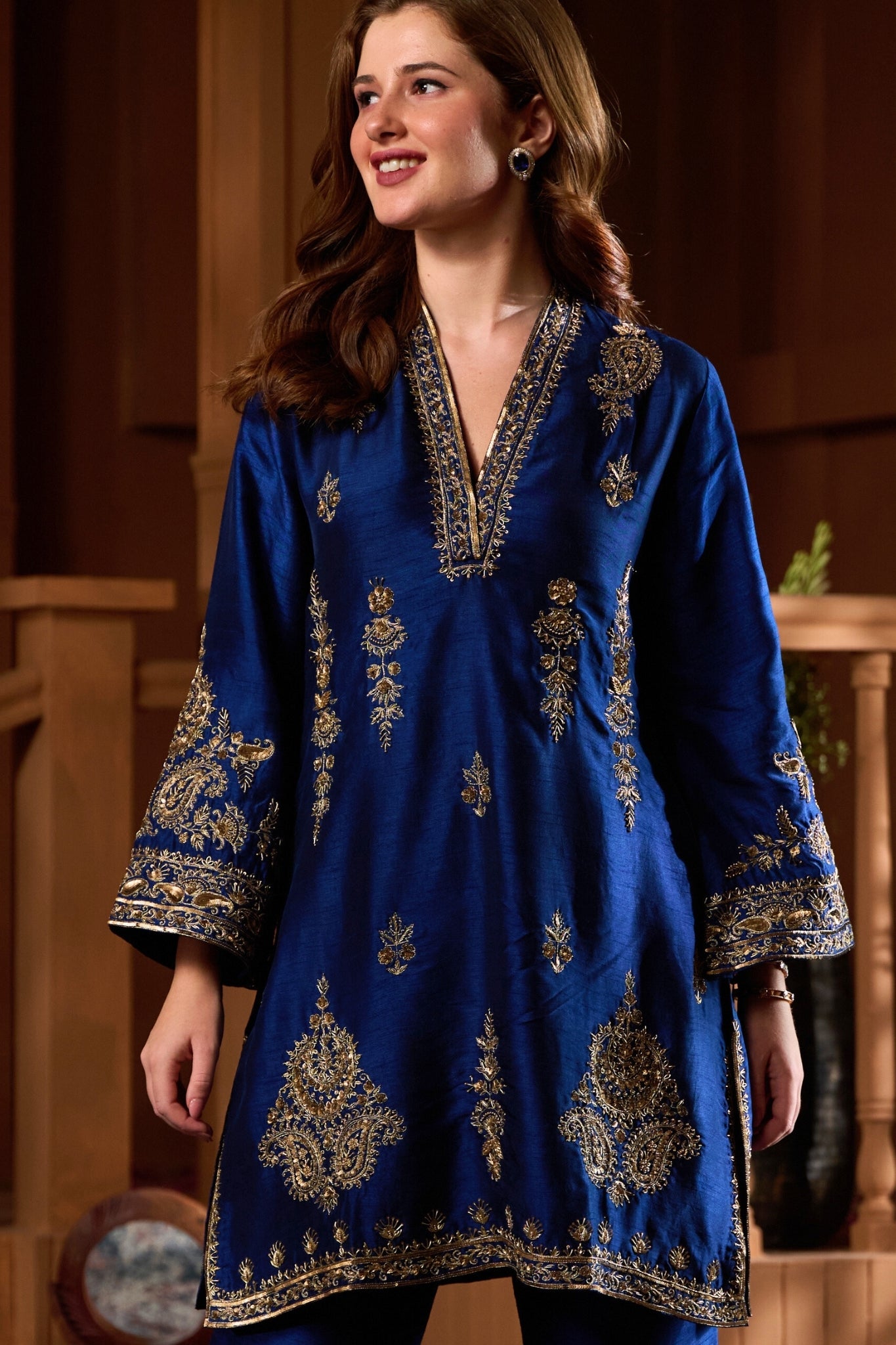 Taroob Chand Bagh Hand Embellished Kurta Set