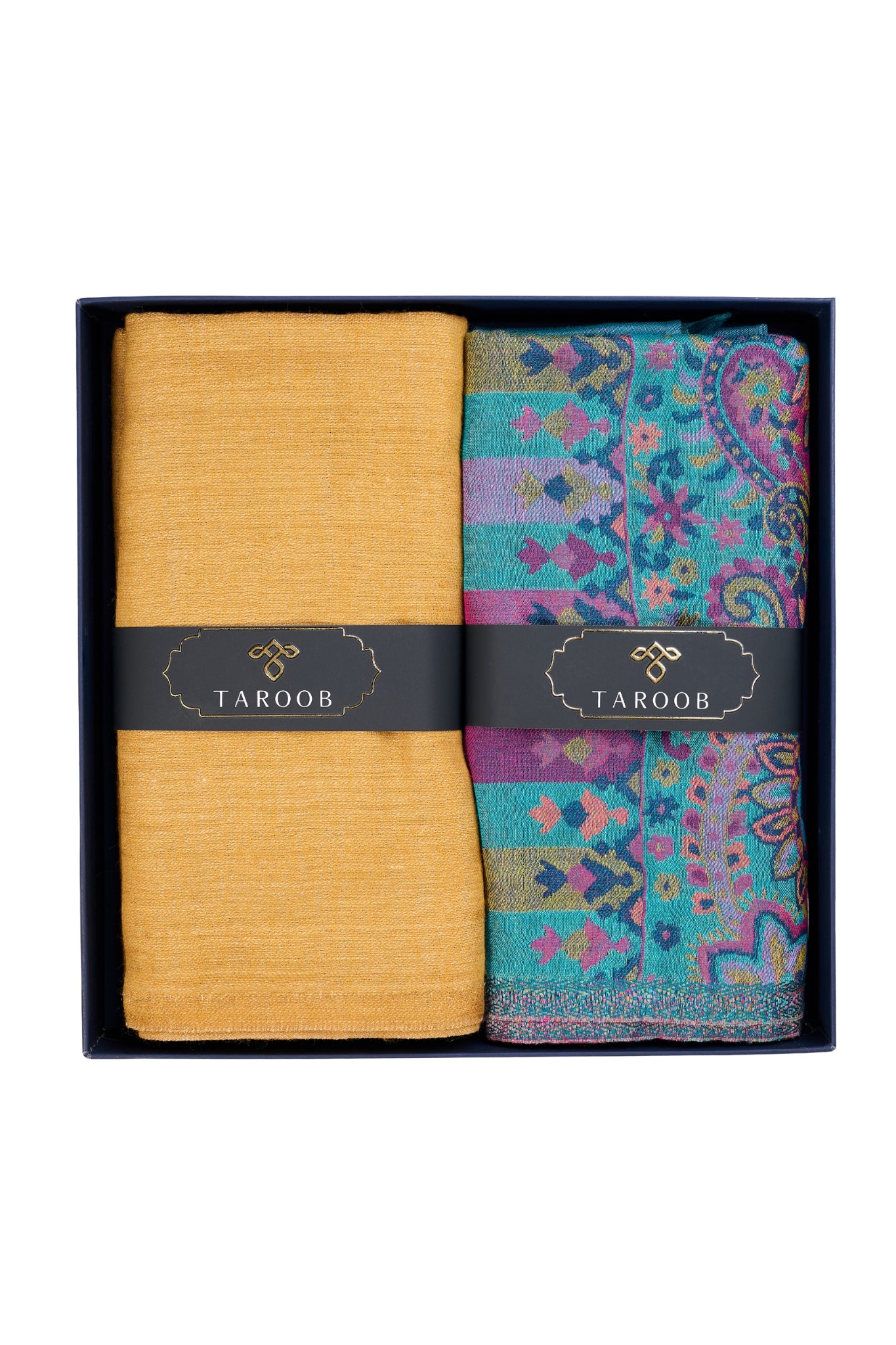 Gift Set of Super Soft Silk Kaani Stole for Her & Zari Stole for Him