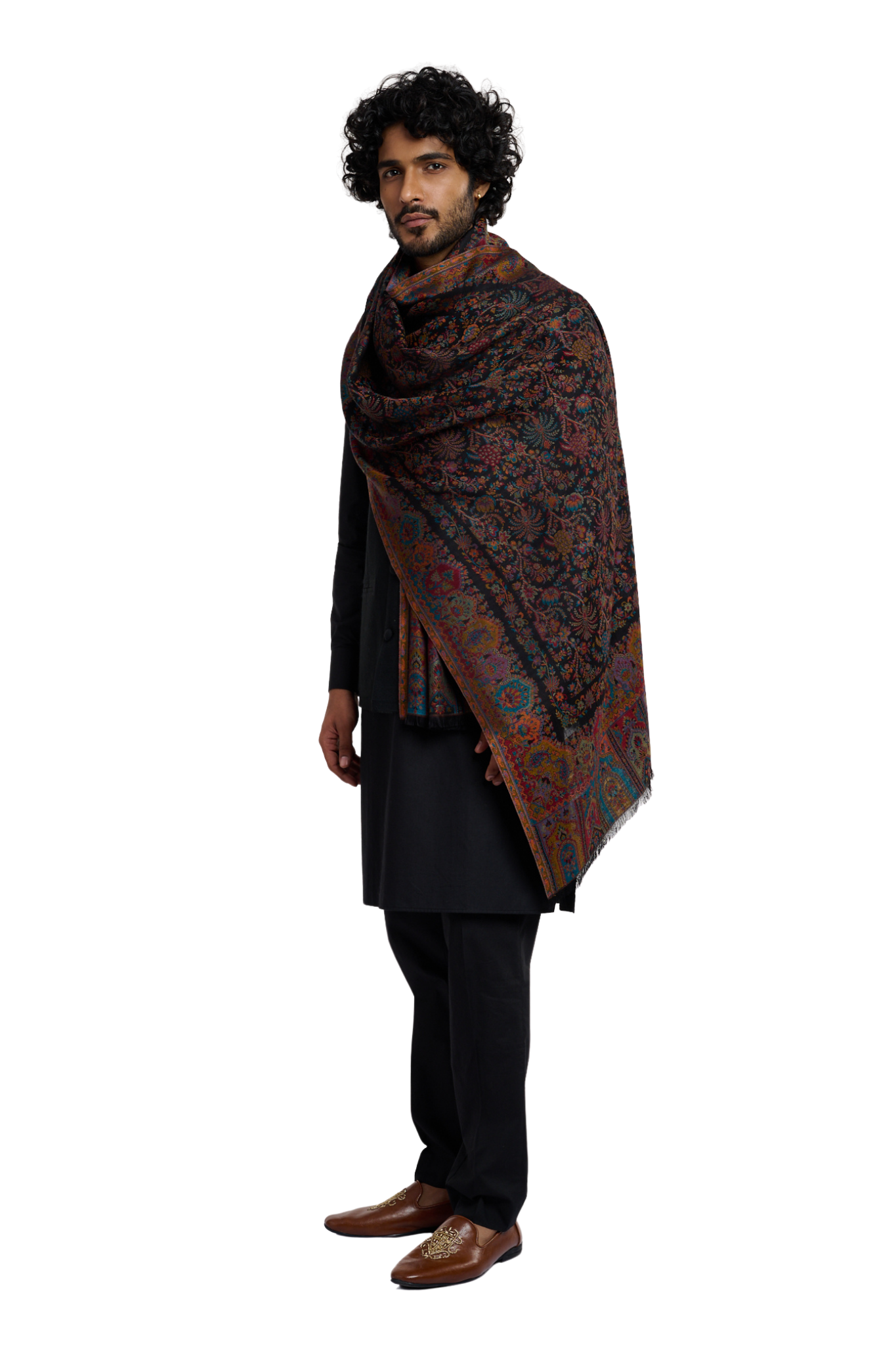 Men's Royal Kashmiri Silk Kaani Scarf