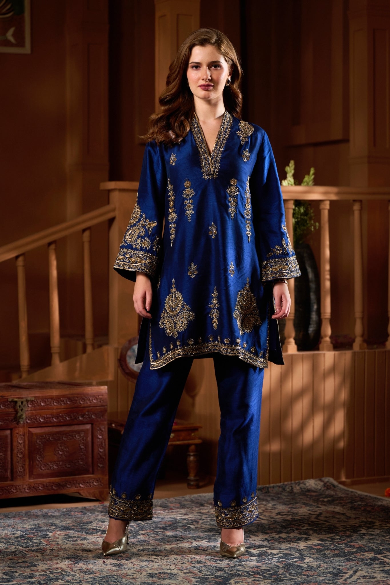 Taroob Chand Bagh Hand Embellished Kurta Set