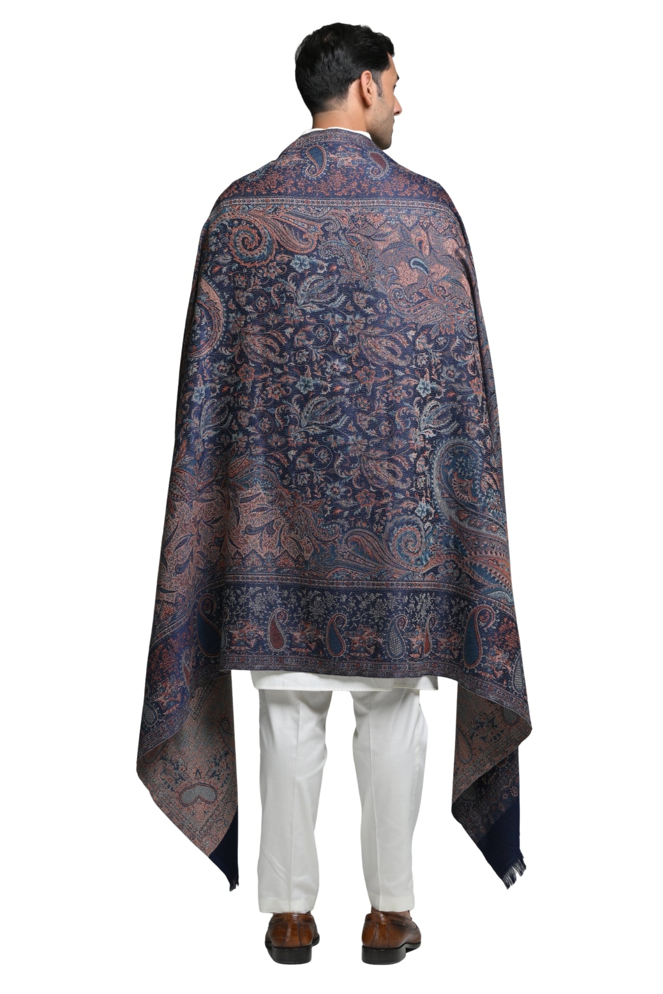 Taroob Faux Pashmina Antique Jamawar Shawl