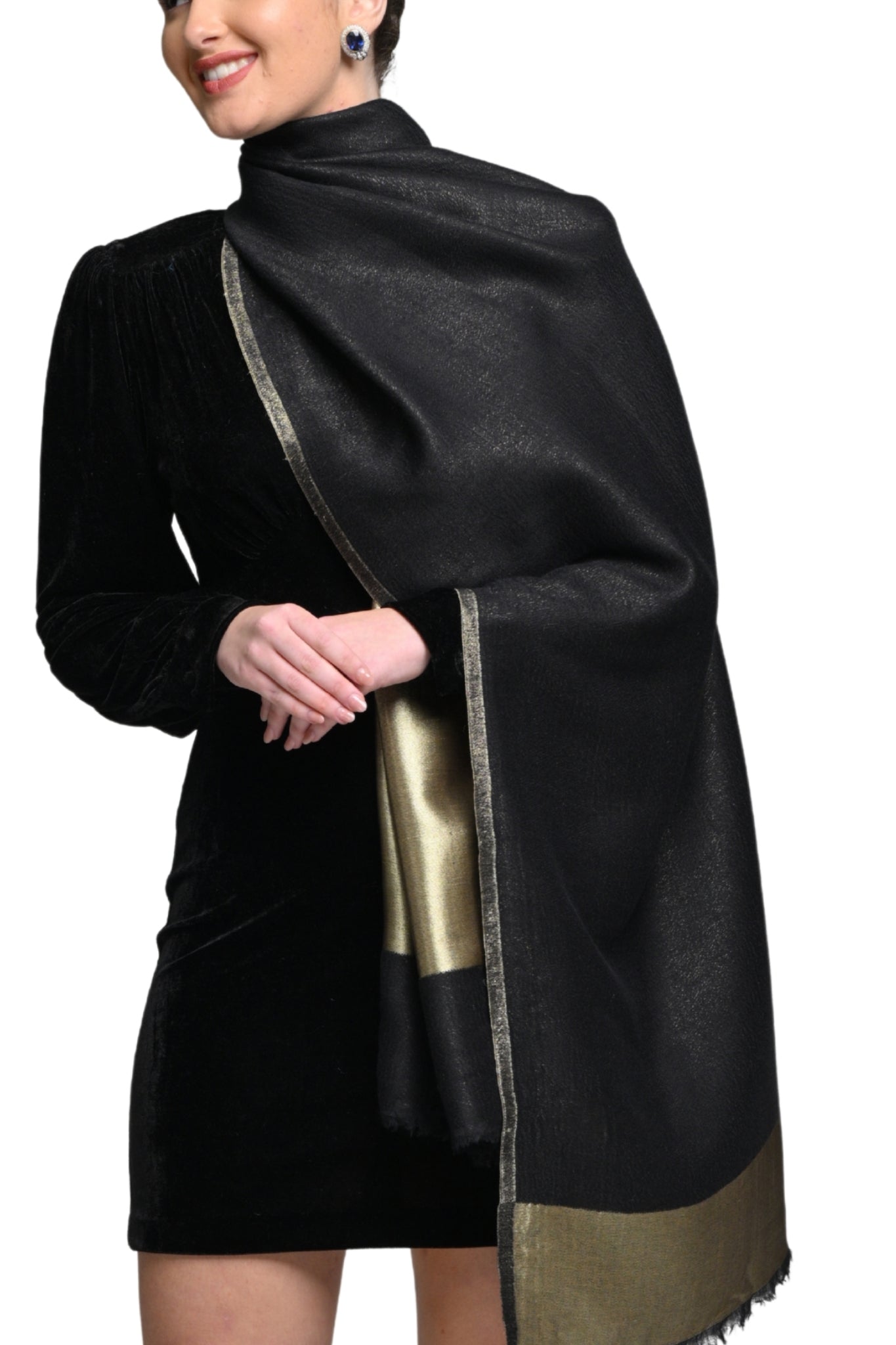 Taroob Solid Glitz Resham Stole