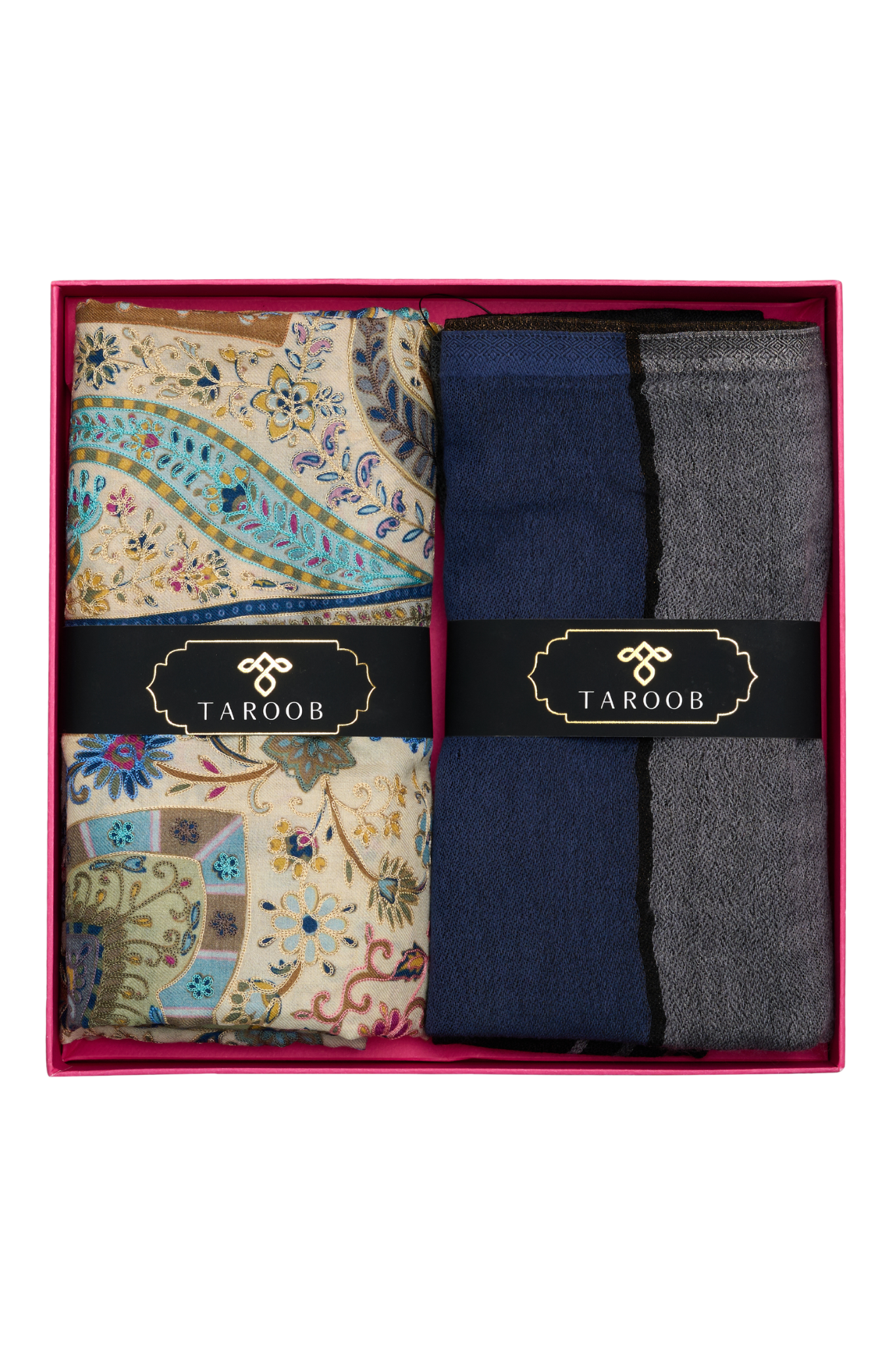 His & Her Gift Set of Kalamkari Shawl for Her  & Zari Stole