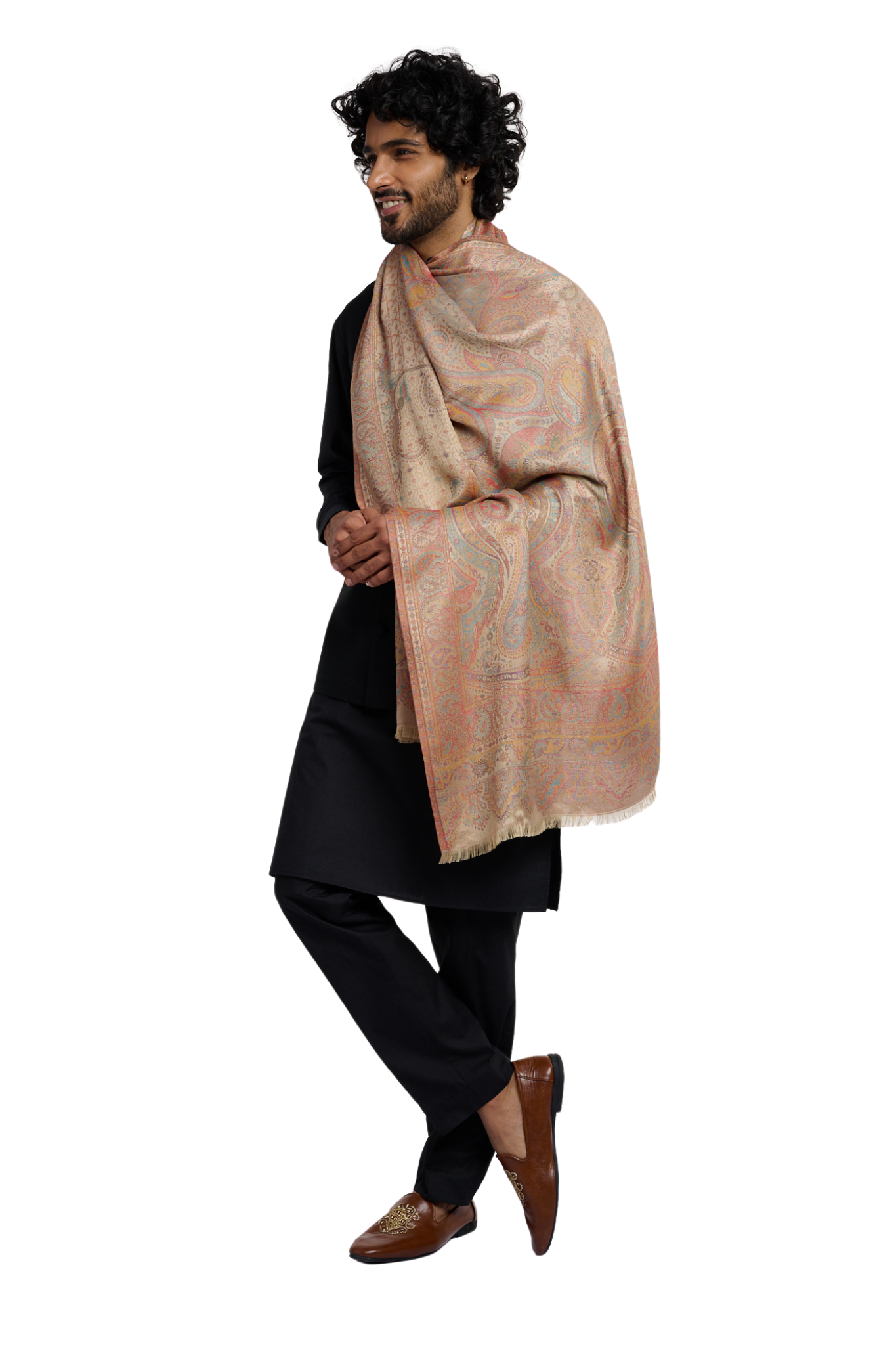 Men's Regal Paisley Jamawar Stole