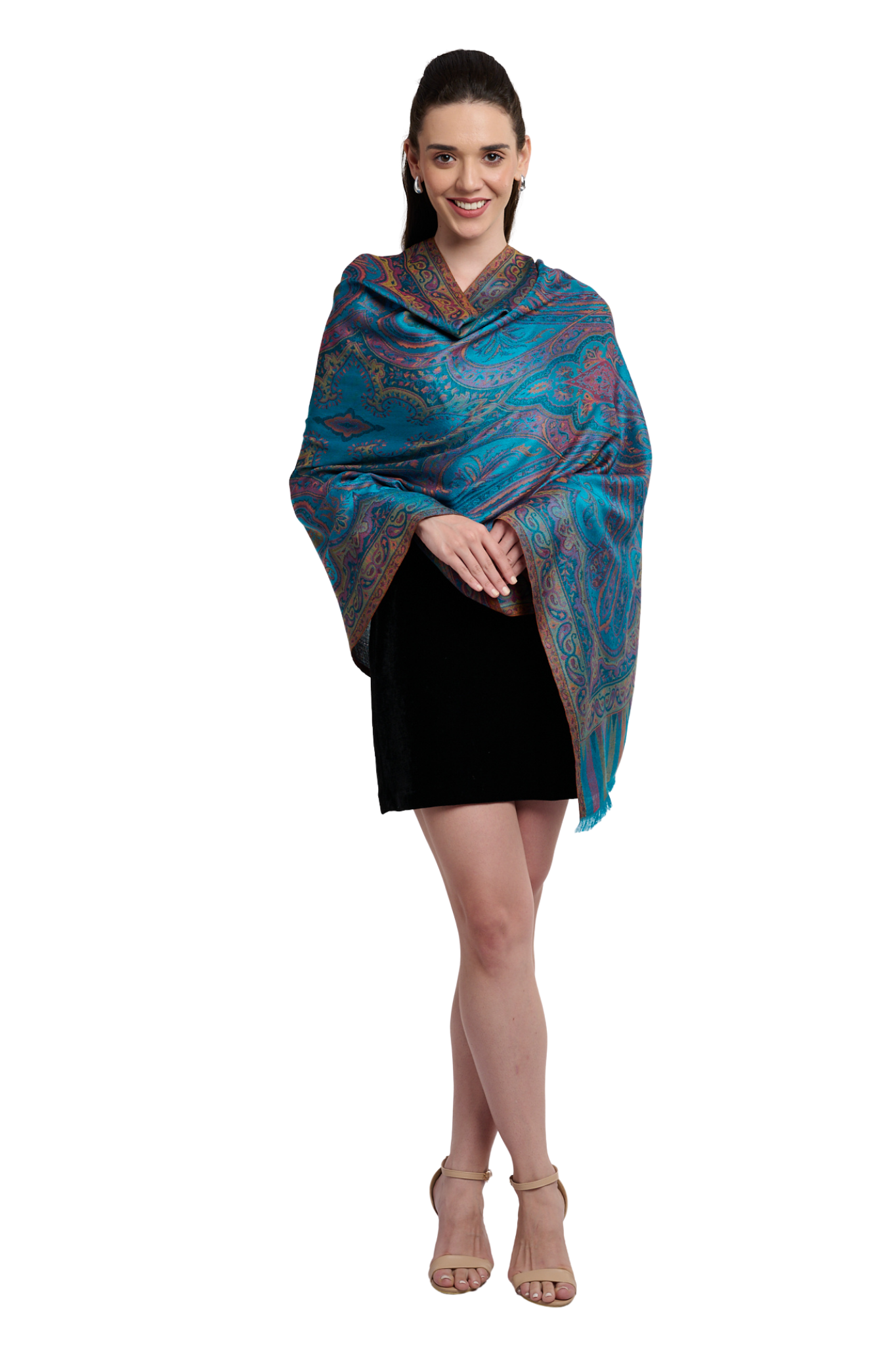 Women's Regal Silk Jamawar Stole