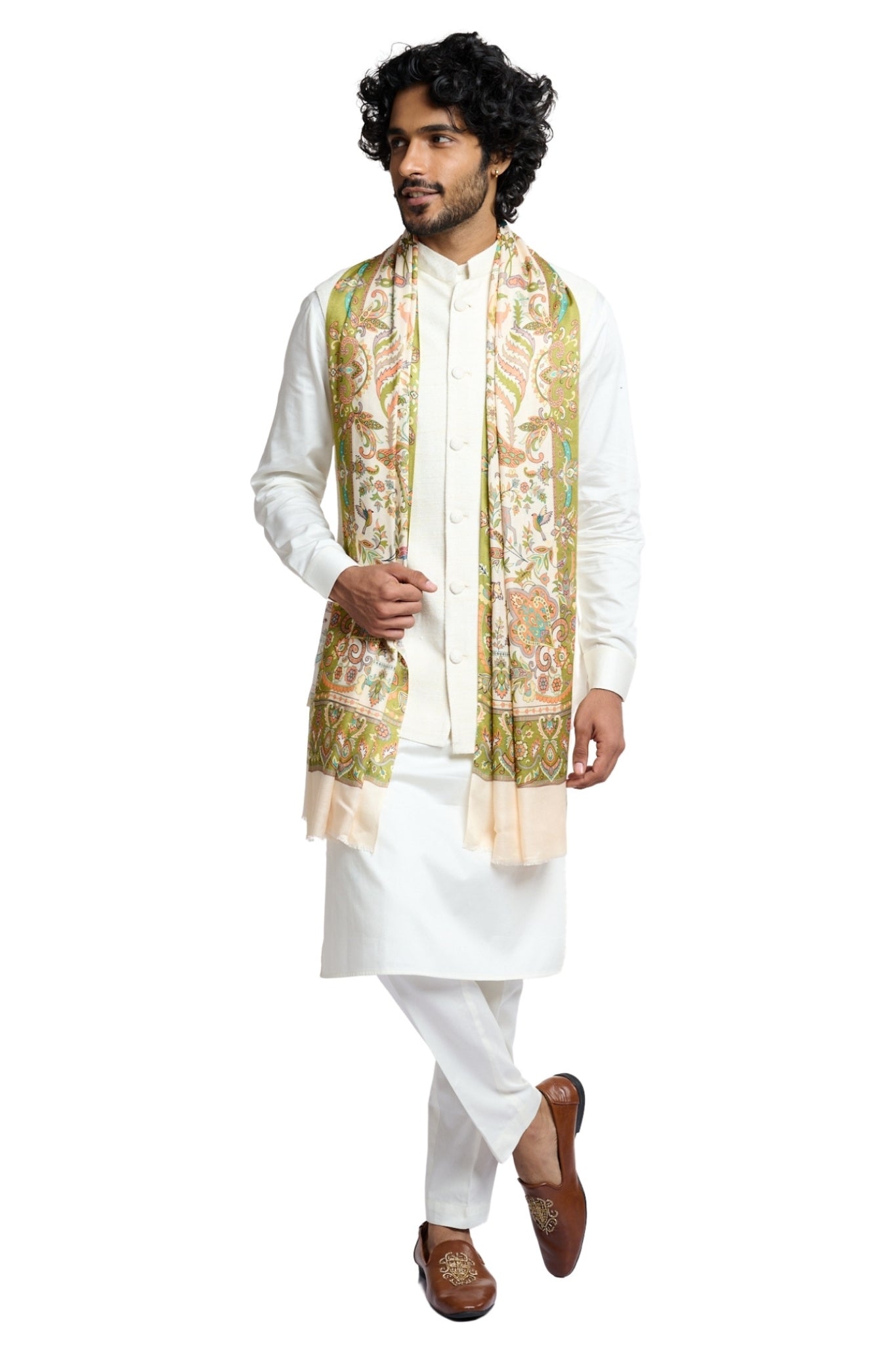 Taroob Raj Darbar Silk Printed Stole