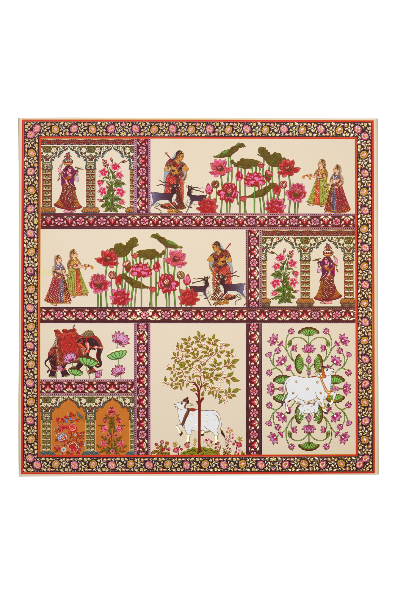 Taroob Gift Set of Faux Pashmina Jamawar Shawl for Her & Silk  Jamawar Stole for Him