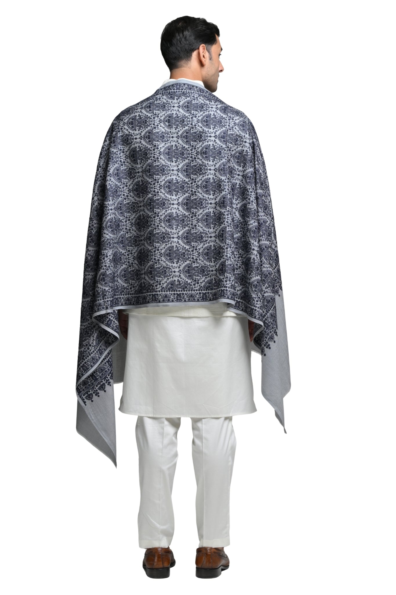 Taroob Kashmiri Sozni Fine Wool Stole