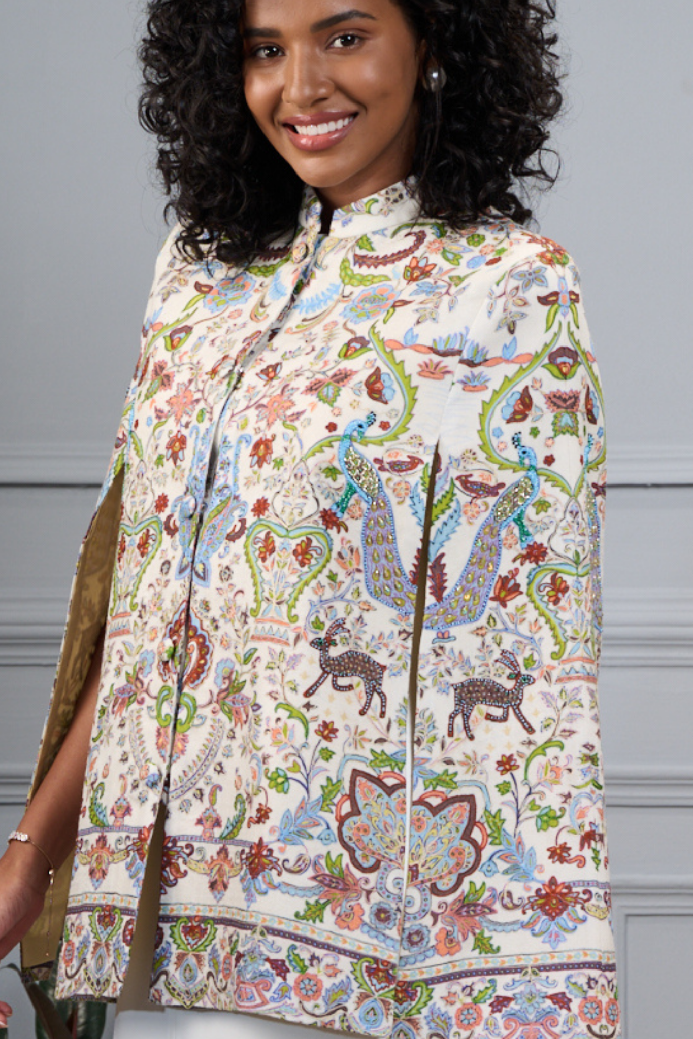 Majestic Art Embroidered Kalamkari Cape