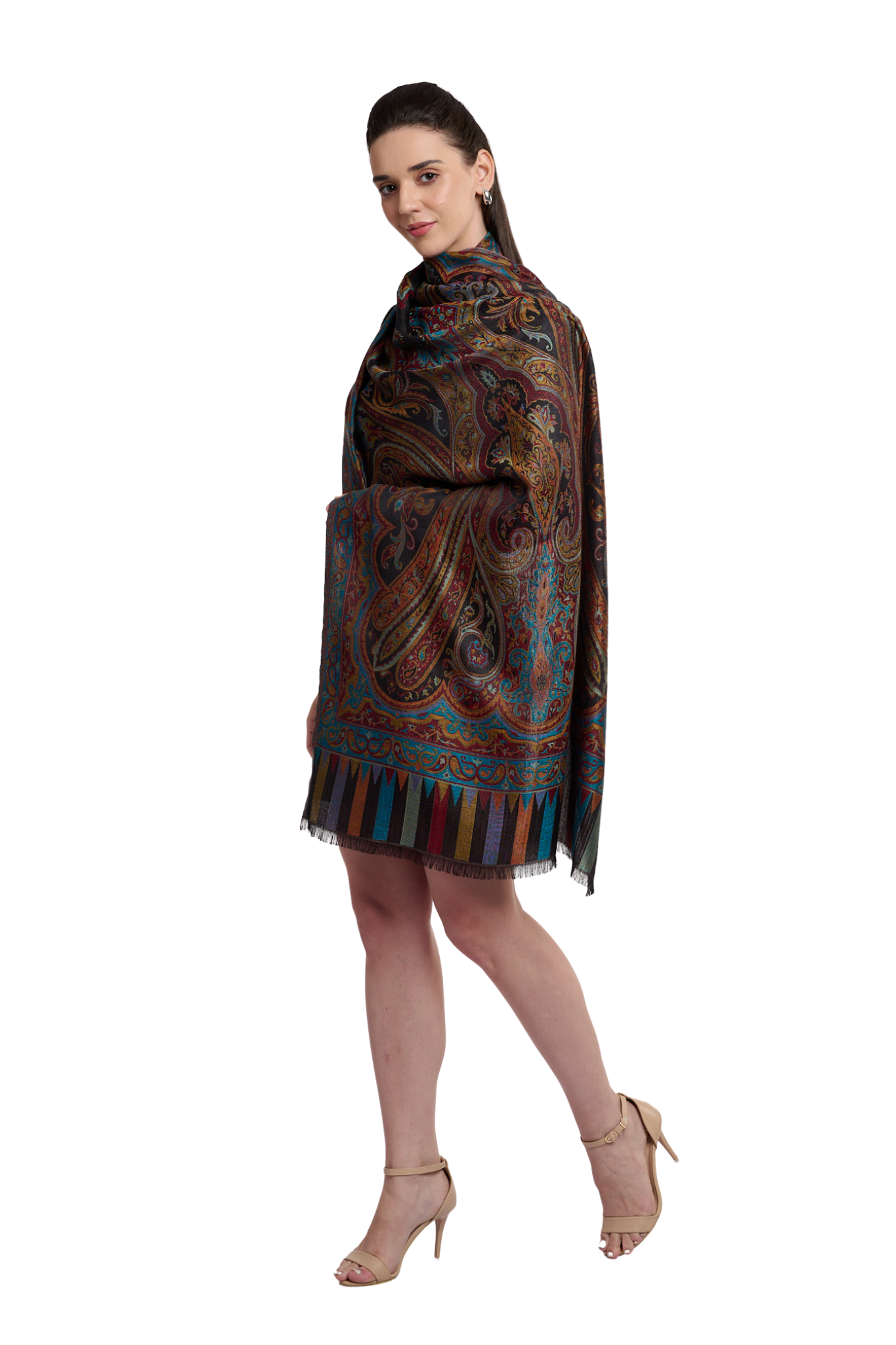 Women's Imperial Paisley Silk Jamawar Stole