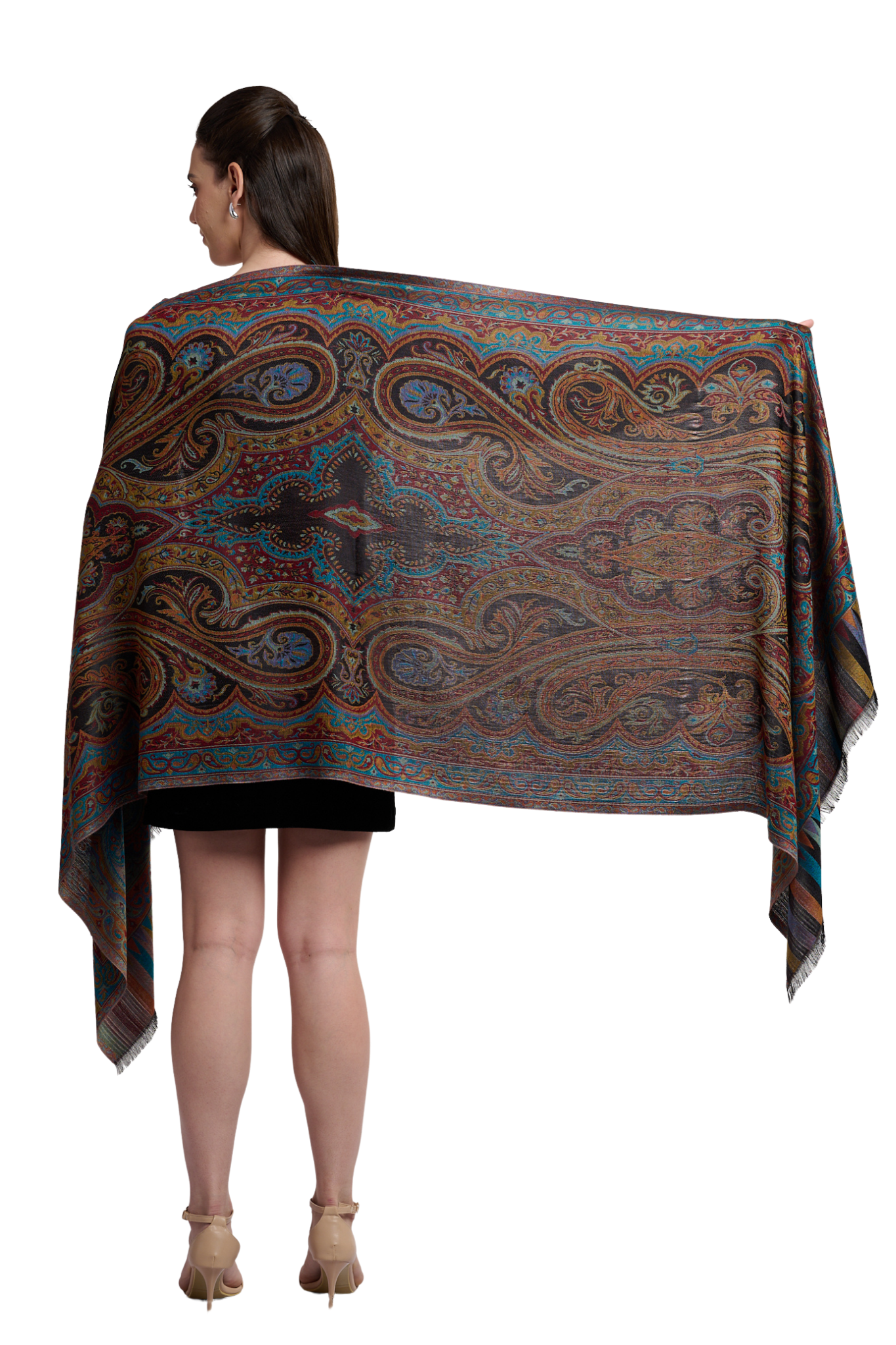 Women's Imperial Paisley Silk Jamawar Stole