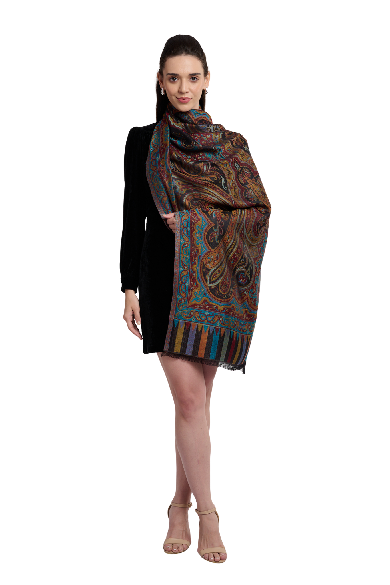 Women's Imperial Paisley Silk Jamawar Stole