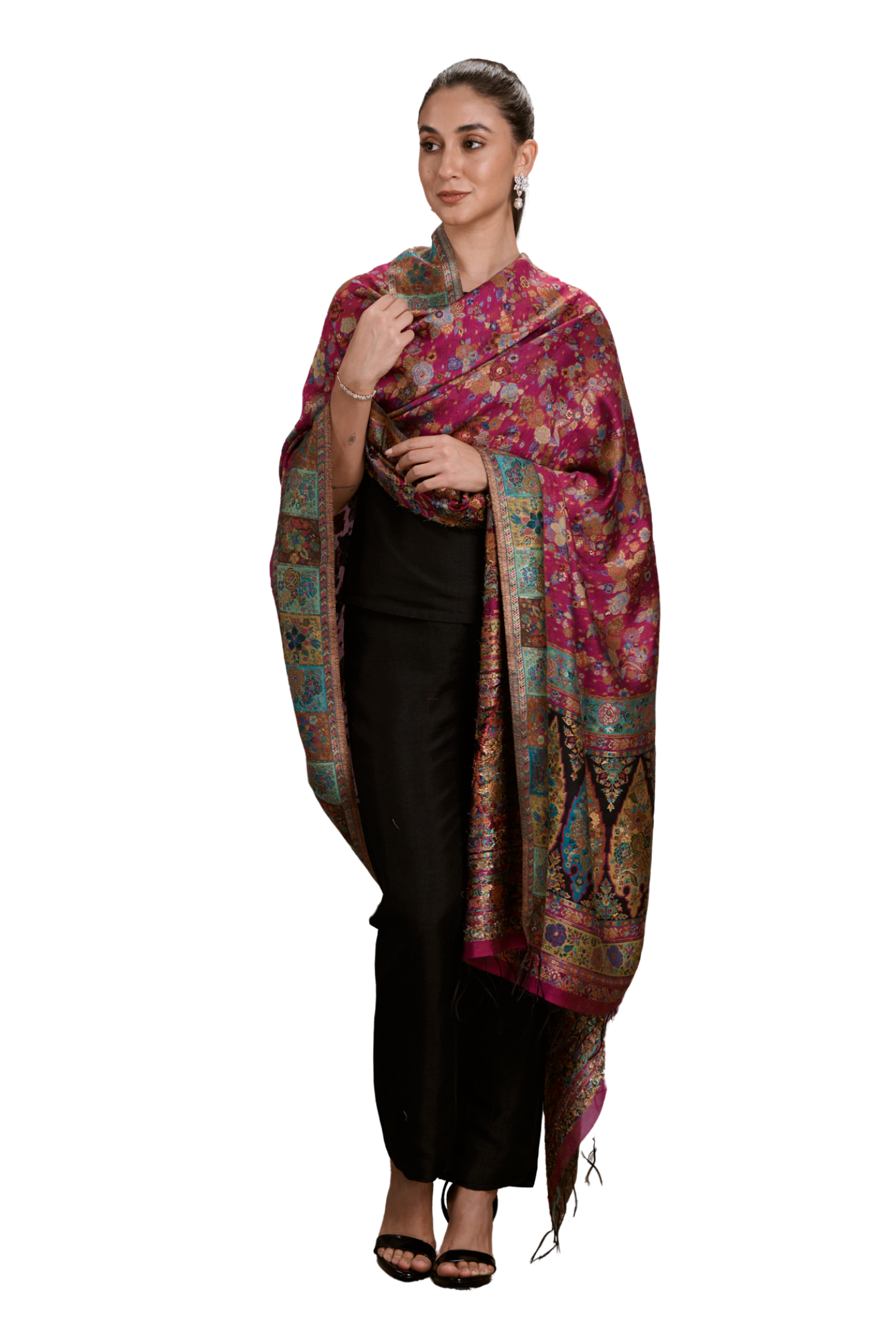 Women's Silk Floral Kaani Shawl , Women's Dupatta