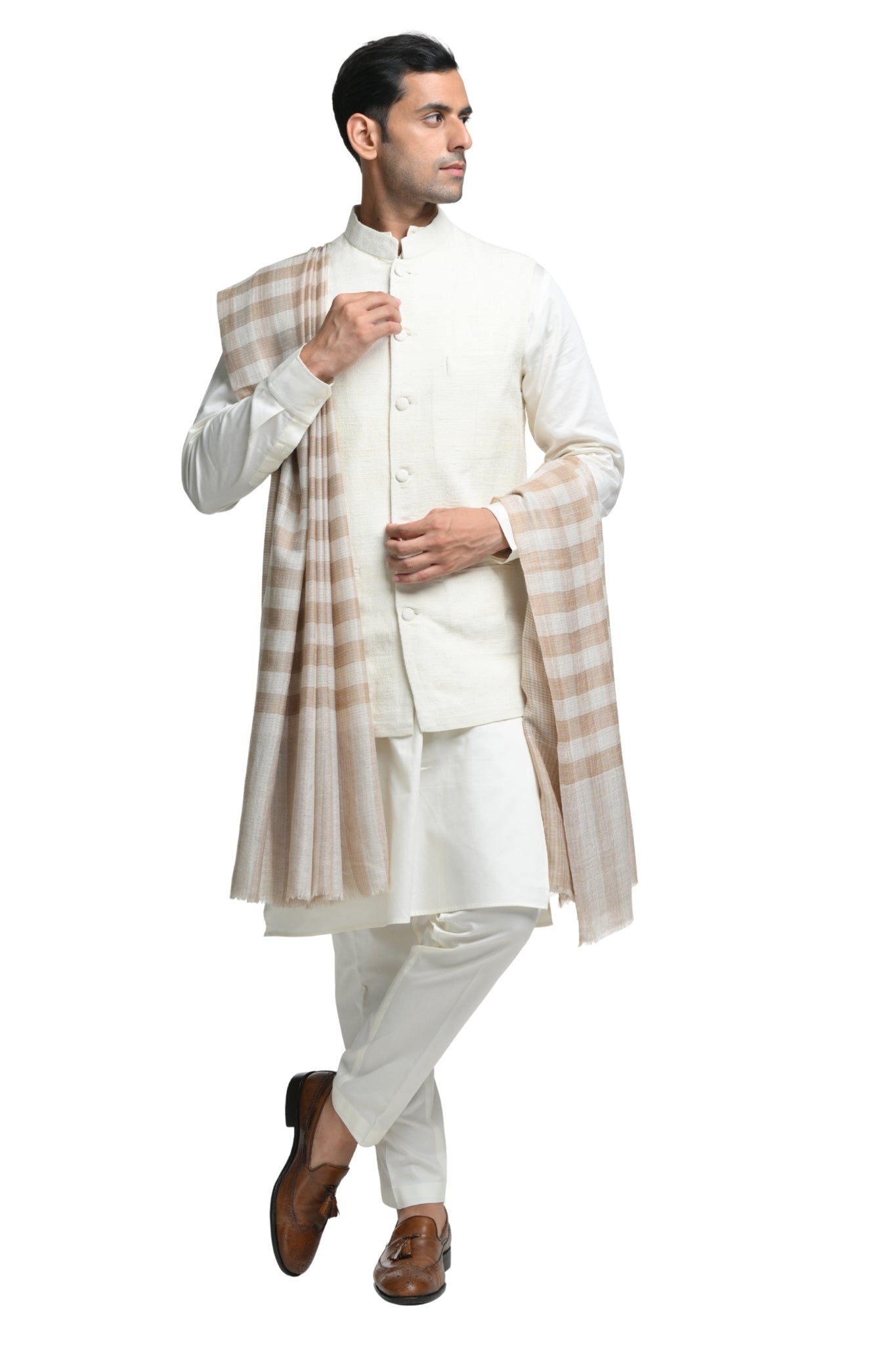 Taroob Fine Wool Checkered Reversible Dusala