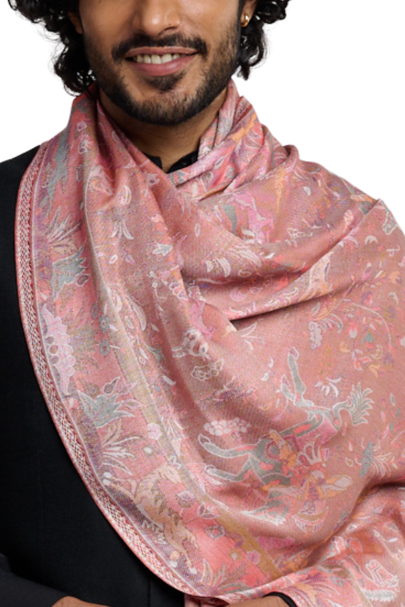 Men's Silk Shikargah Reversible Stole