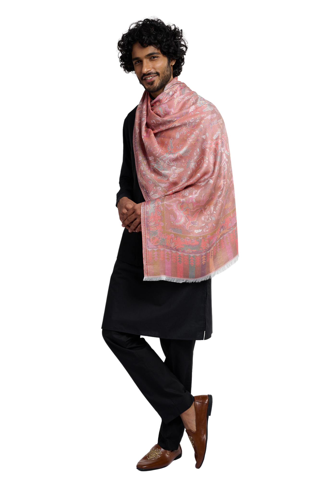 Men's Silk Shikargah Reversible Stole