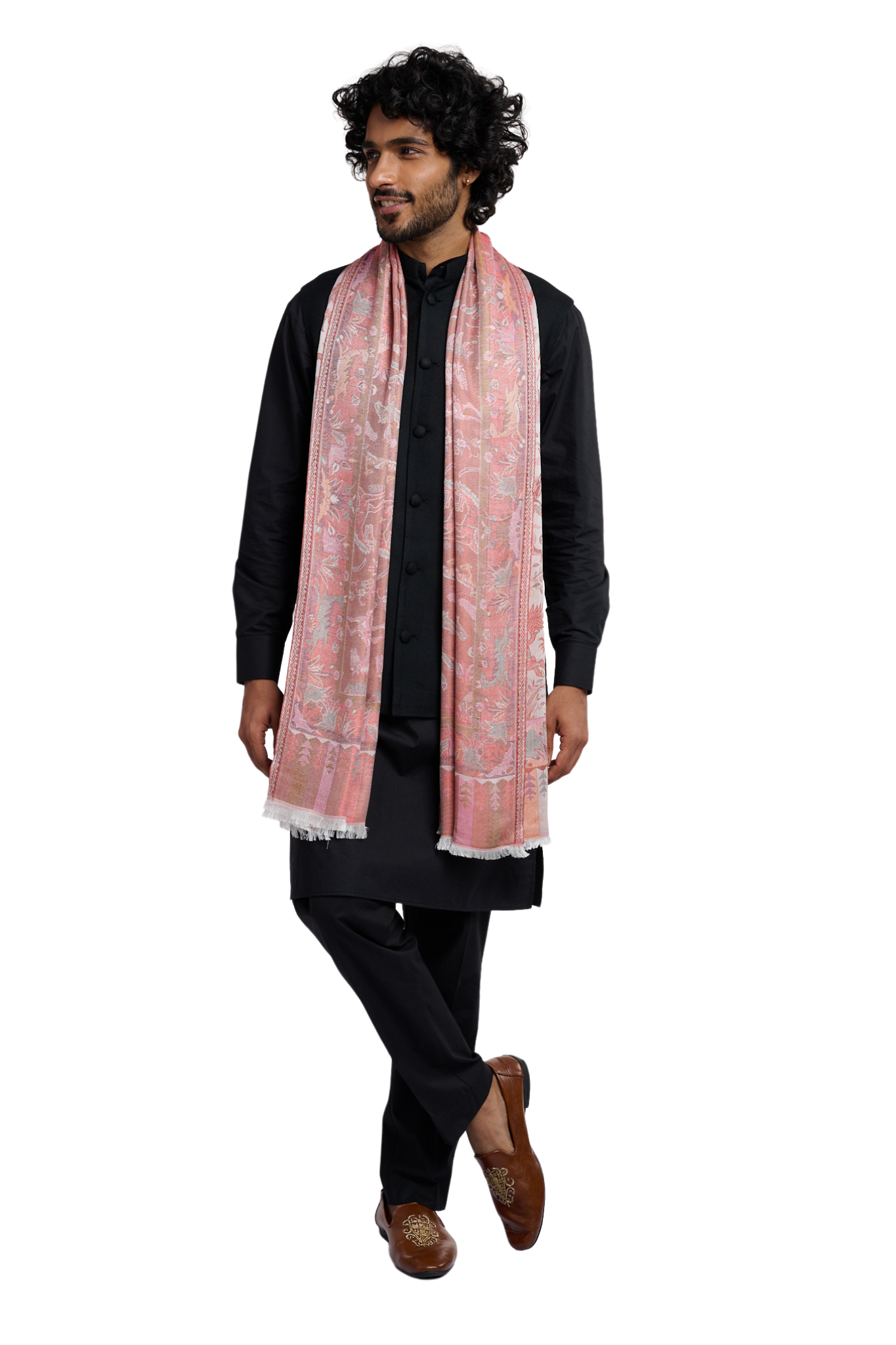 Men's Silk Shikargah Reversible Stole