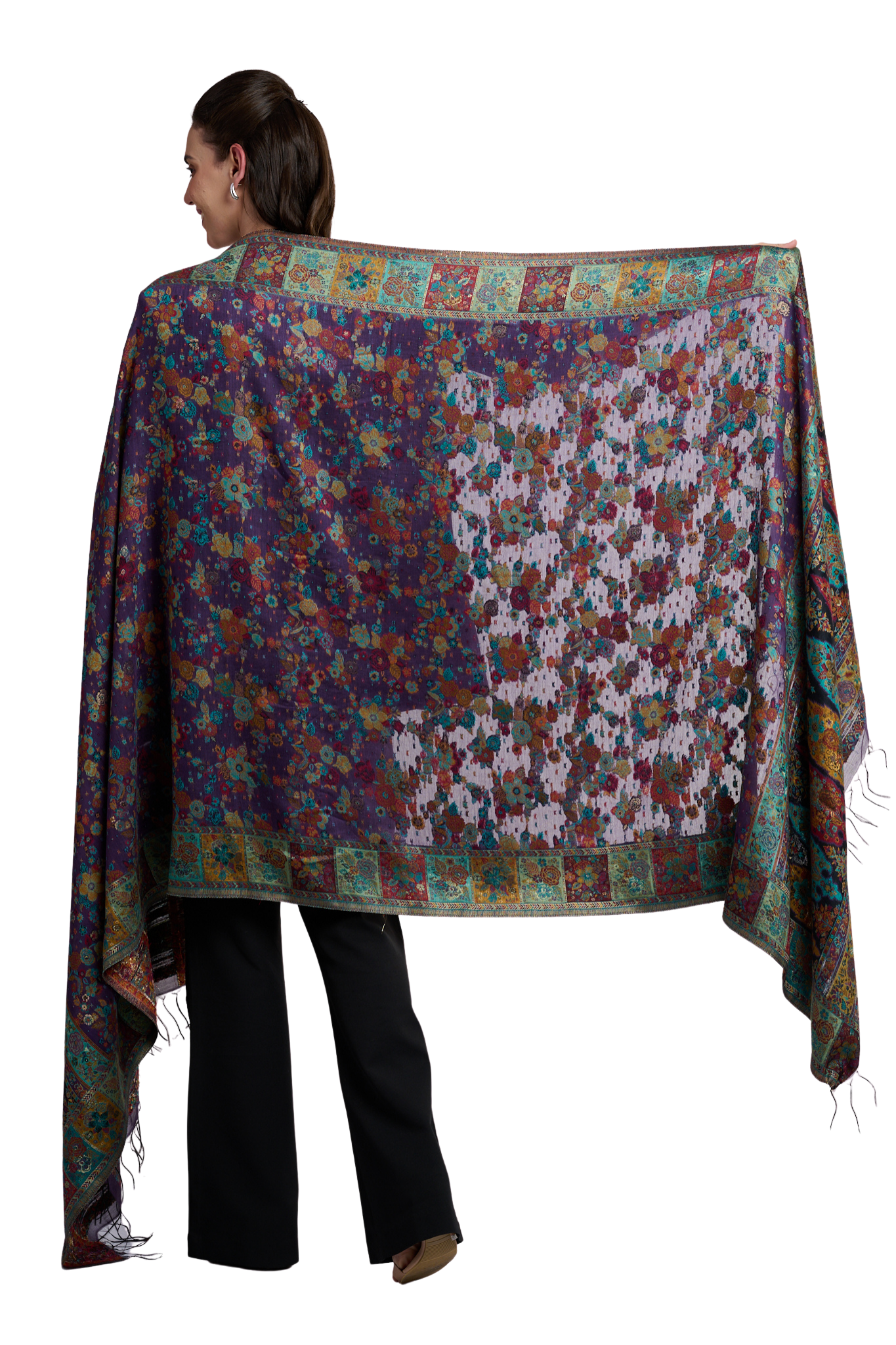 Women's Silk Floral Kaani Shawl , Women's Dupatta