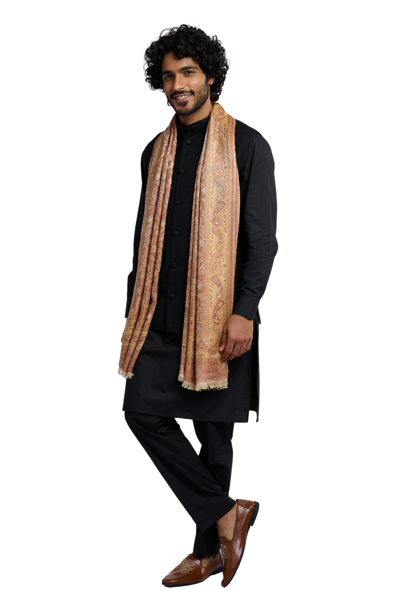 Men's Regal Paisley Jamawar Stole