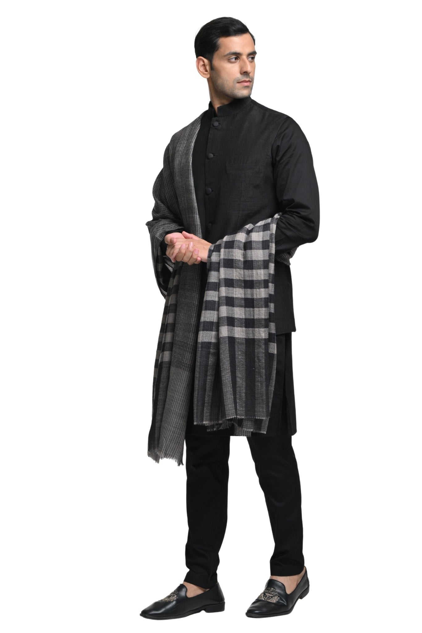 Taroob Fine Wool Checkered Reversible Dusala