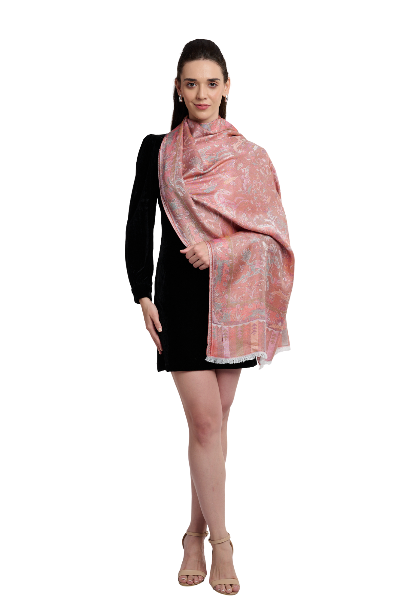 Women's Silk Shikargah Jamawar Stole