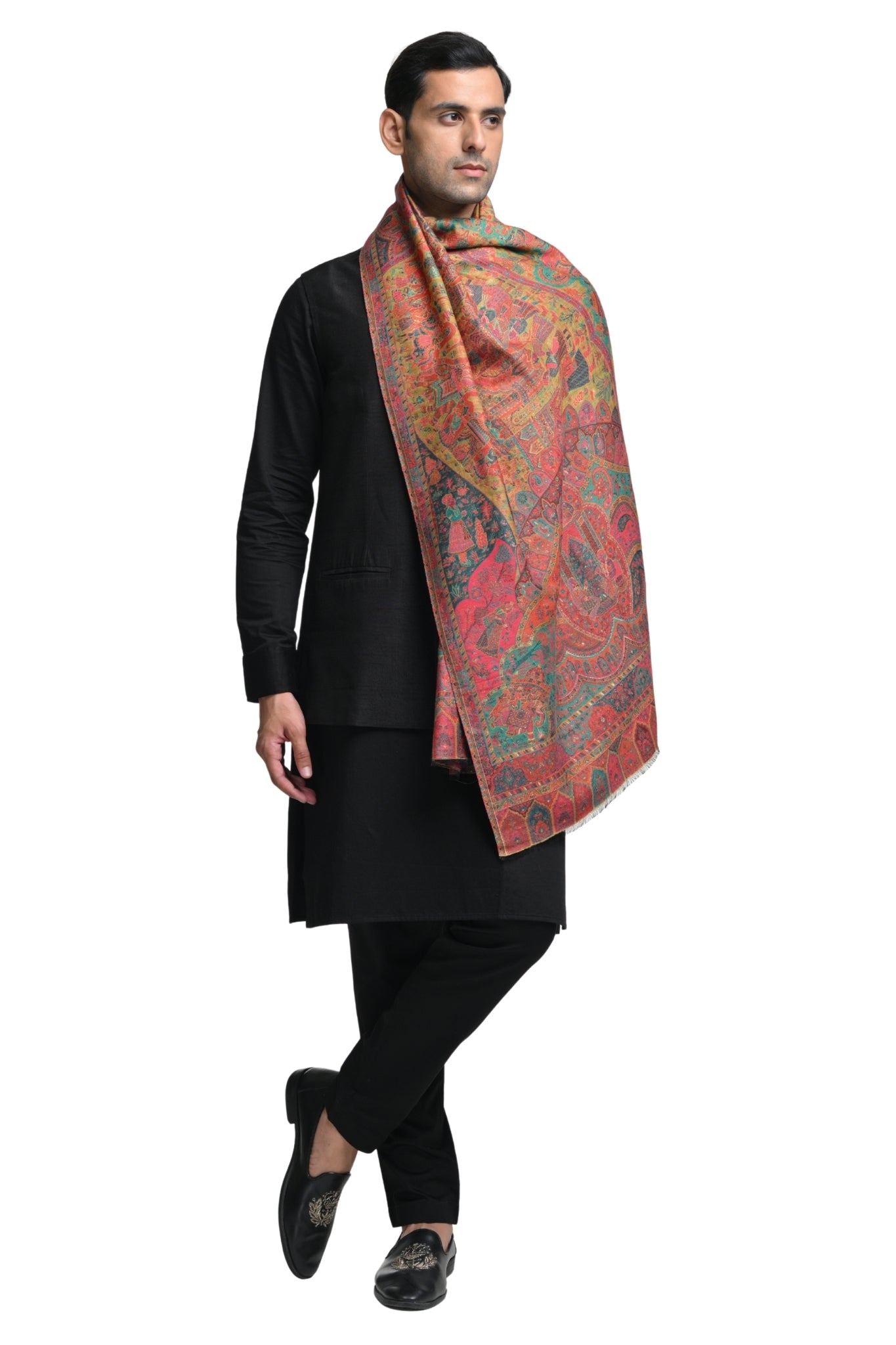 Taroob Royal Raj-Baraat Wool Kaani Stole