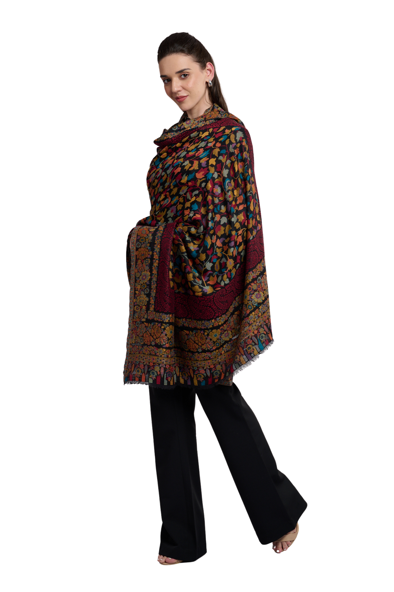 Women's Ehtnic All Over Fine Wool Kaani Shawl