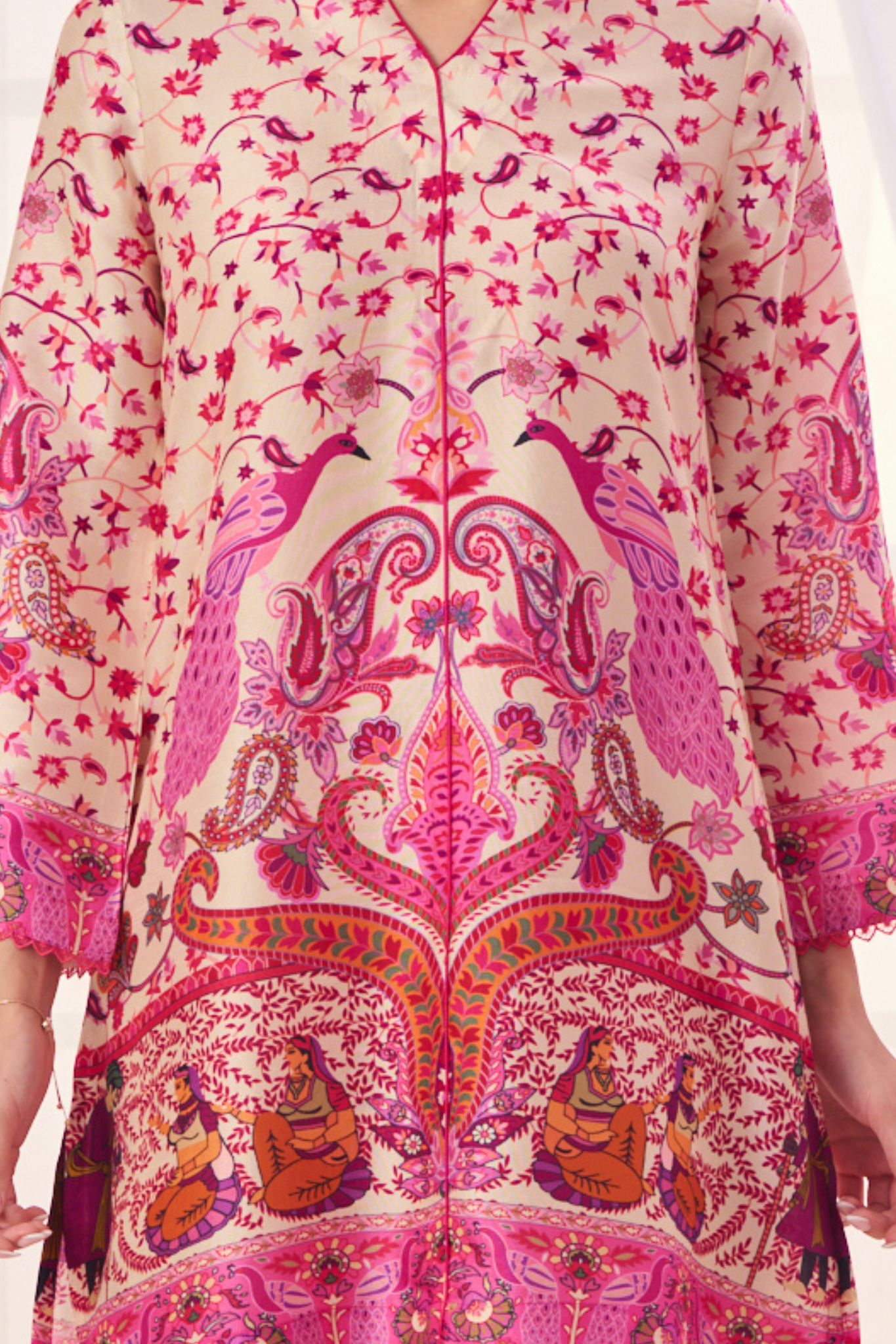 Silk Linen Mughal Art Co-ord Set