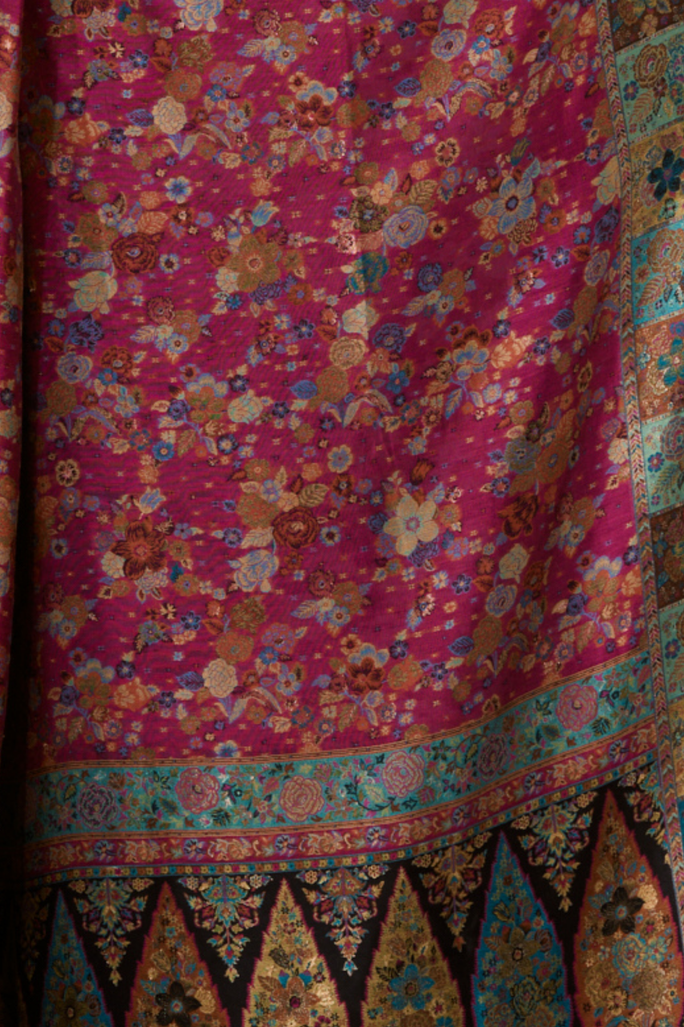 Women's Silk Floral Kaani Shawl , Women's Dupatta