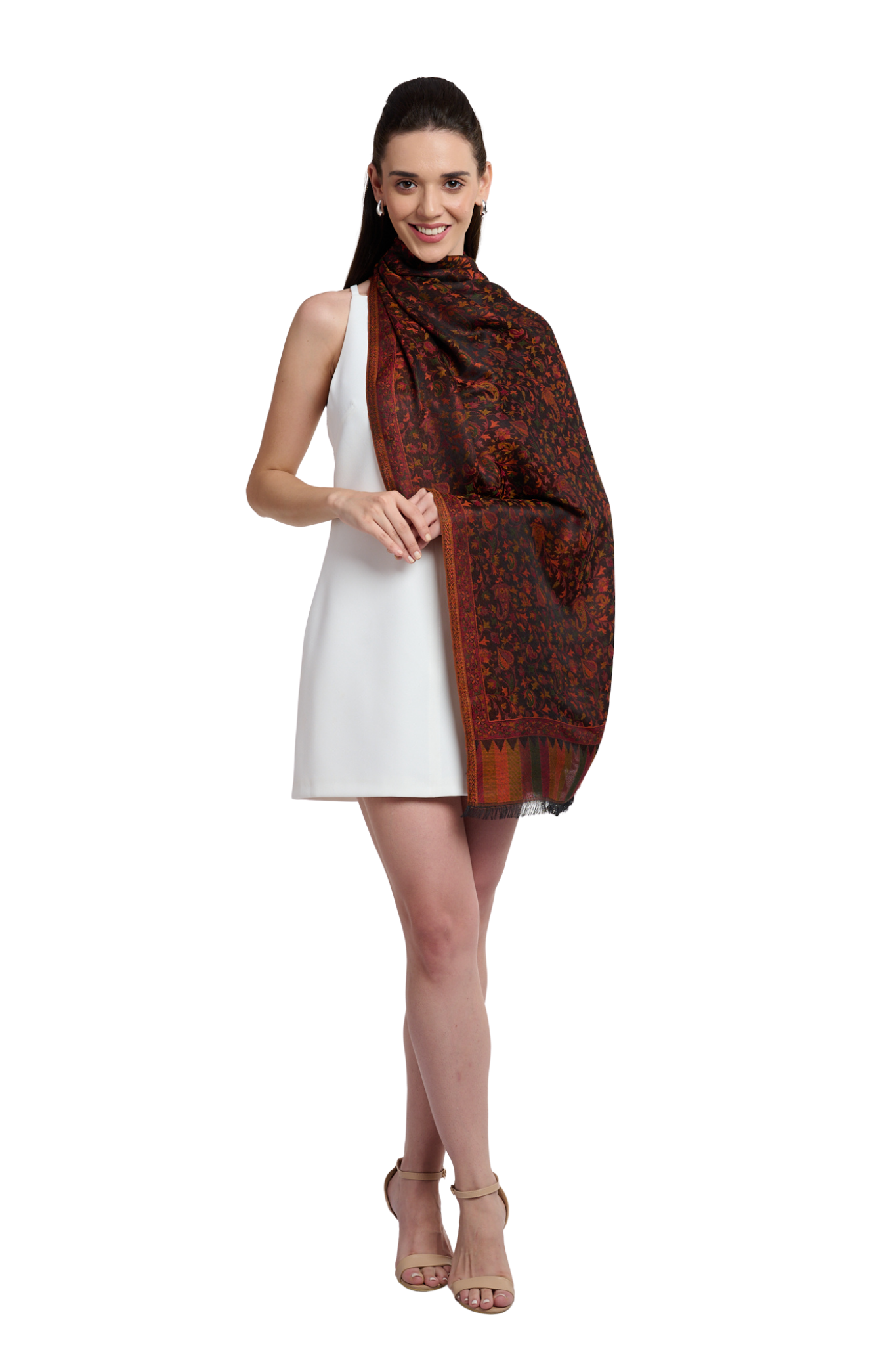 Women's Kashmiri Reversible Silk Scarf