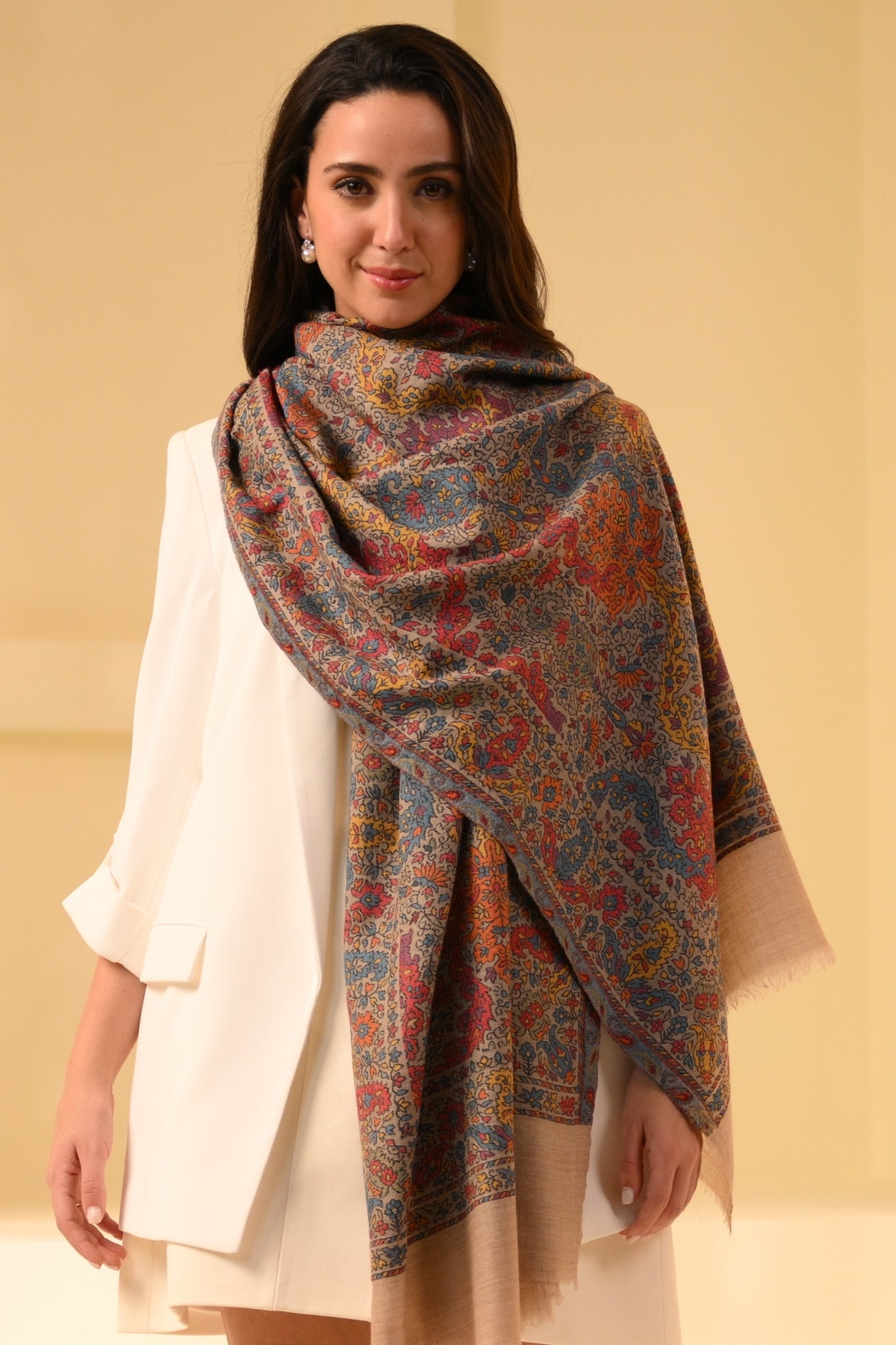 Taroob Traditional Kaani Wool Stole