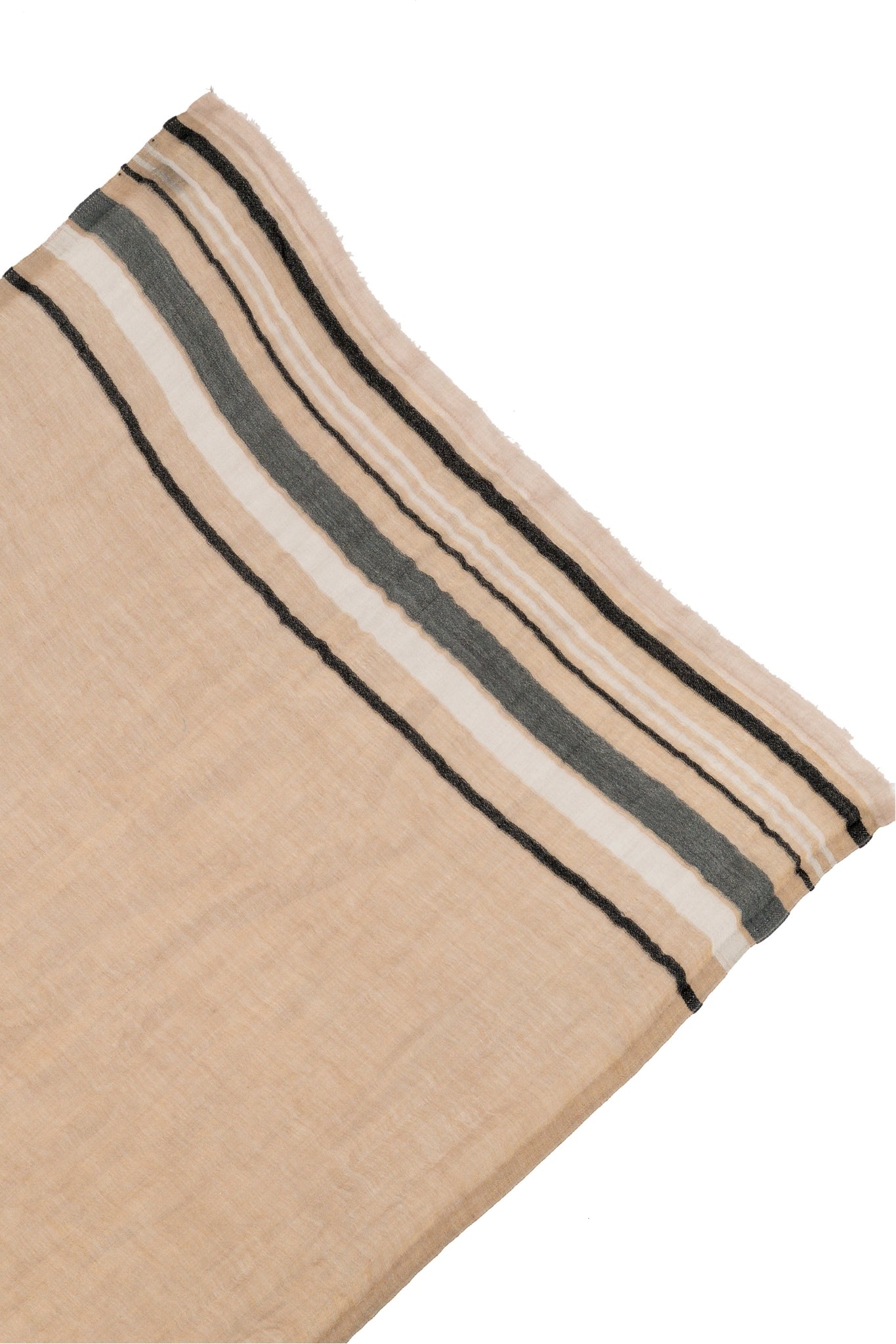 Taroob Bold Border Striper Wool Zari Stole