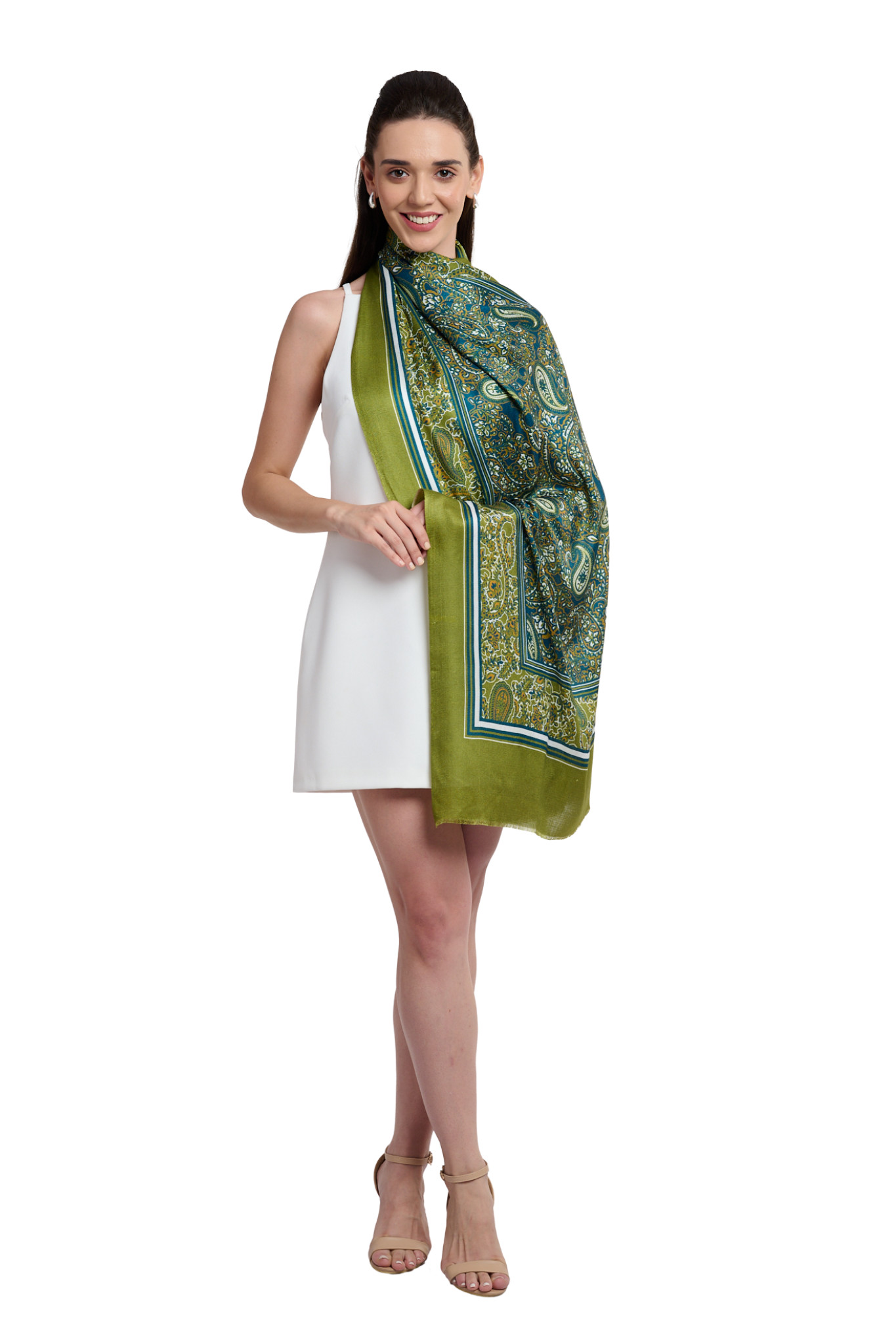 Women's Printed Modal Multi Paisley Stole