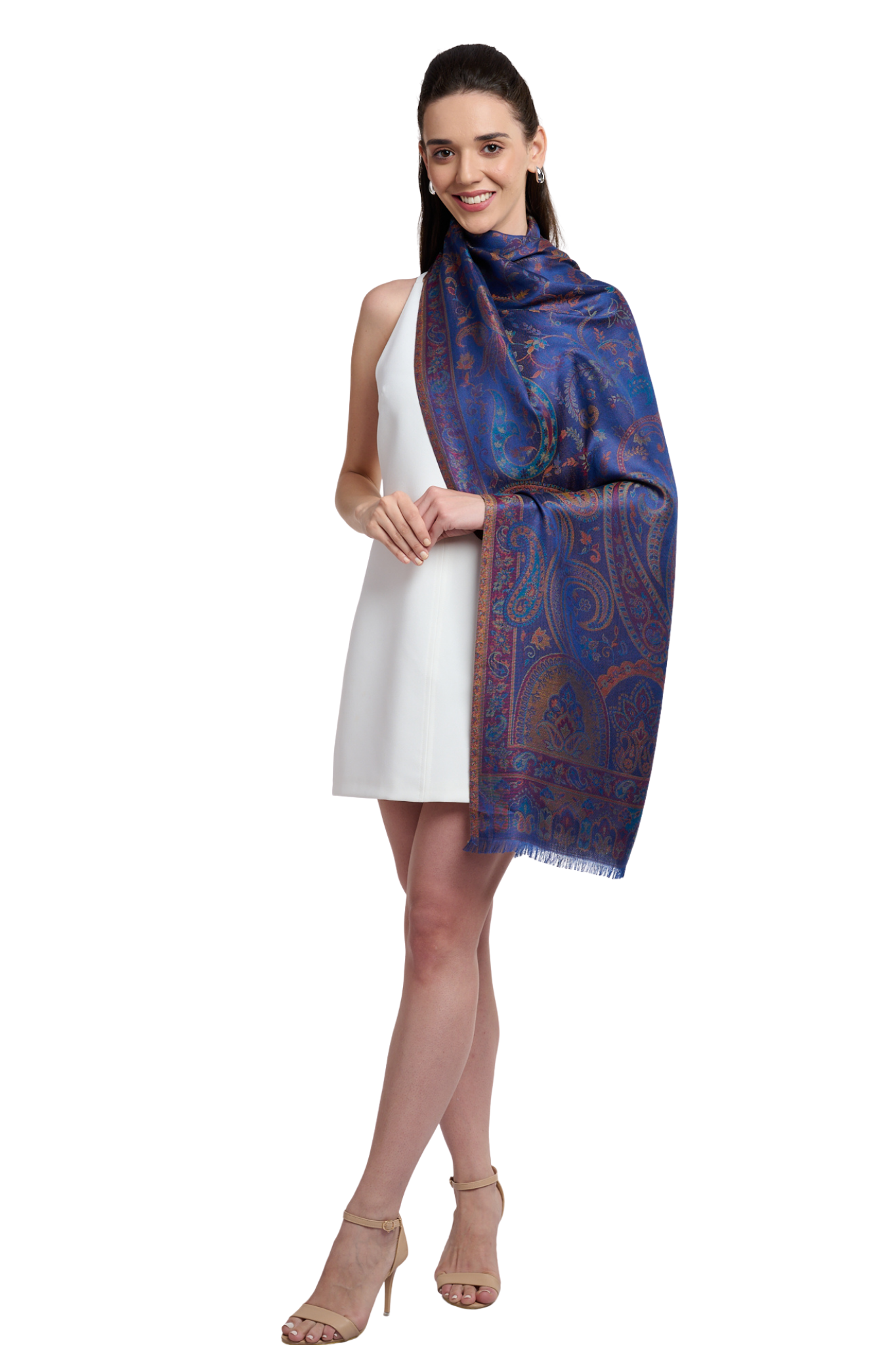 Women's Imperial Paisley Silk Jamawar Stole