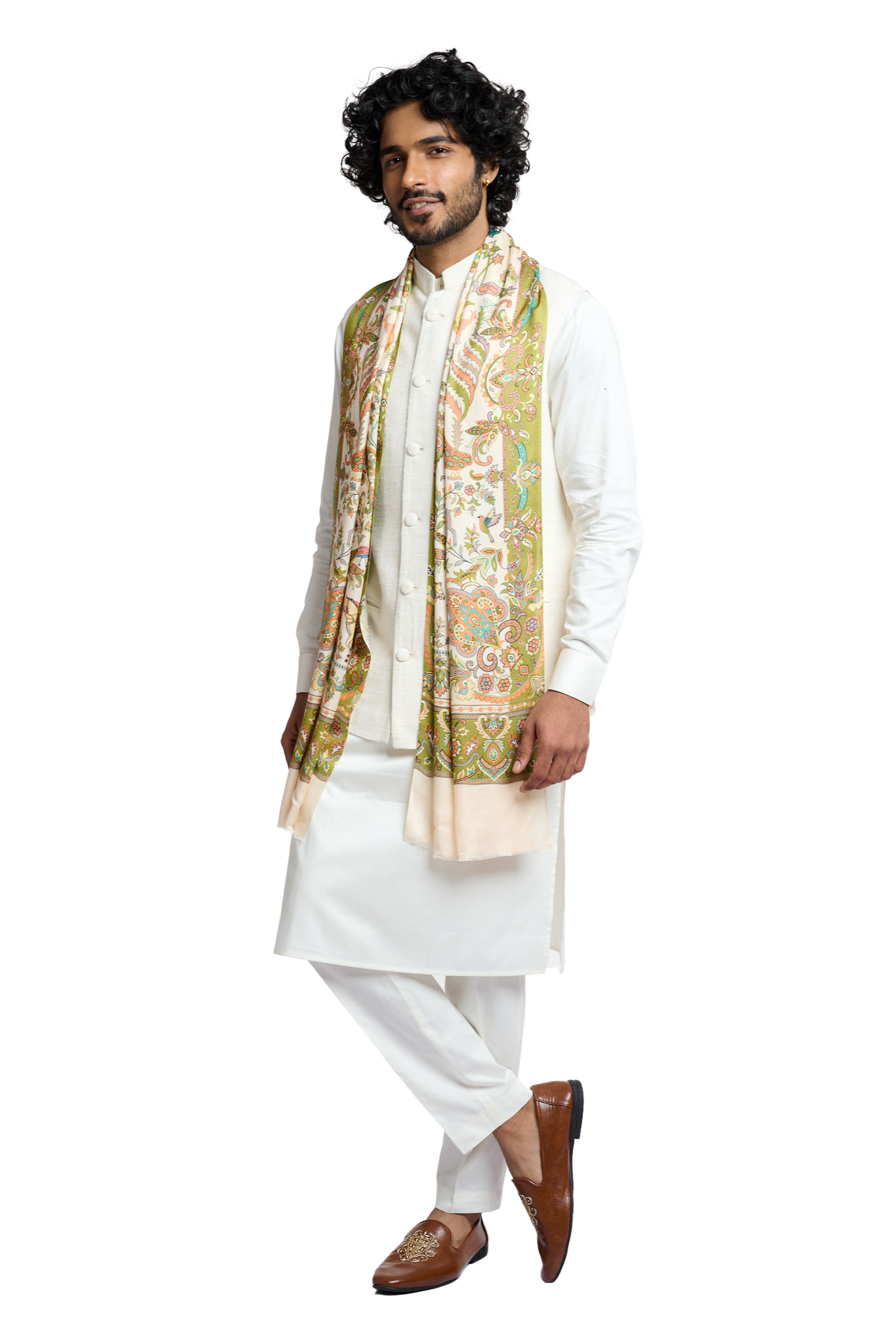 Men's Printed Royal Mughal Darbar Scarf