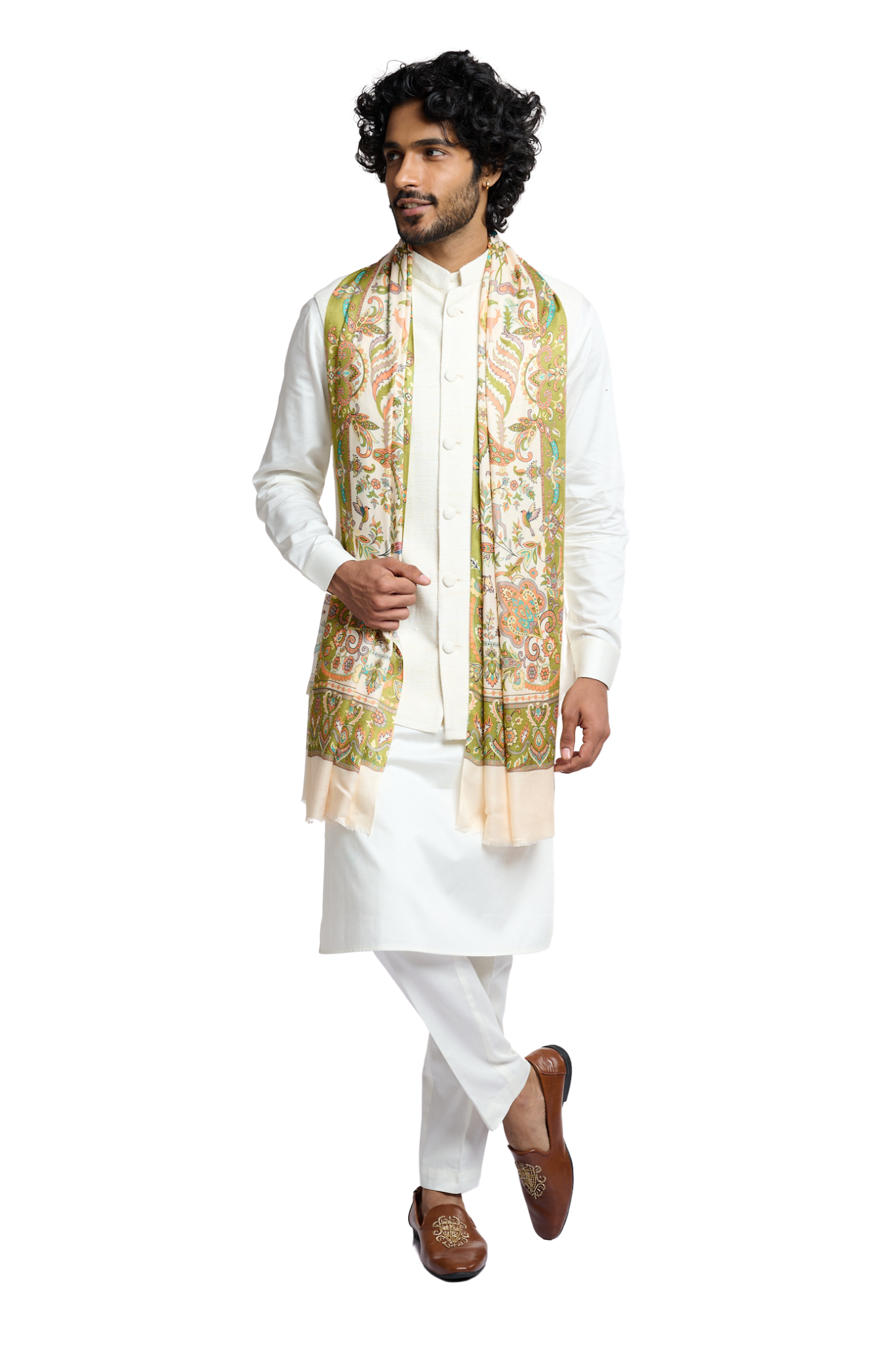 Men's Printed Royal Mughal Darbar Scarf